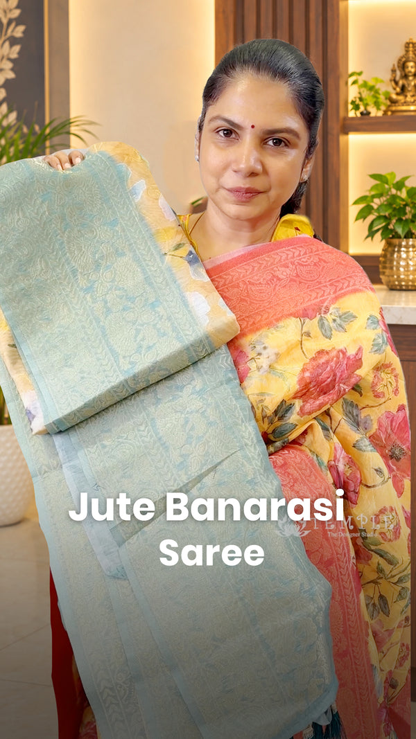 Saree Code - TTDS3676

Saree Name - Jute Banarasi Saree

Price - Rs...