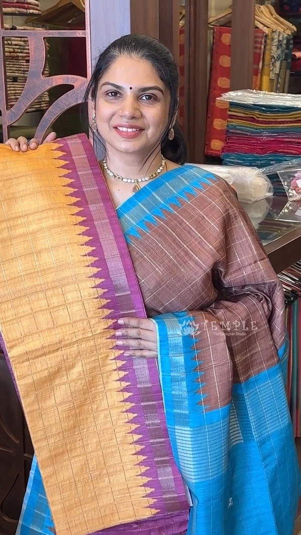 Saree Code - TTDS3499

Saree Name - Tussar Saree

Price - Rs.1200/-...