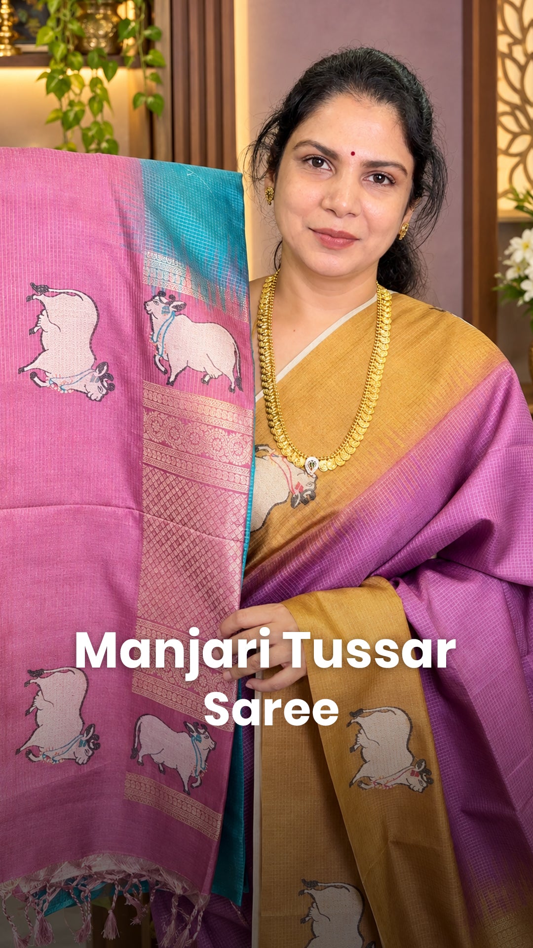 Saree Name - Manjari Tussar Saree

Blouse - Contrast Blouse

Price ...