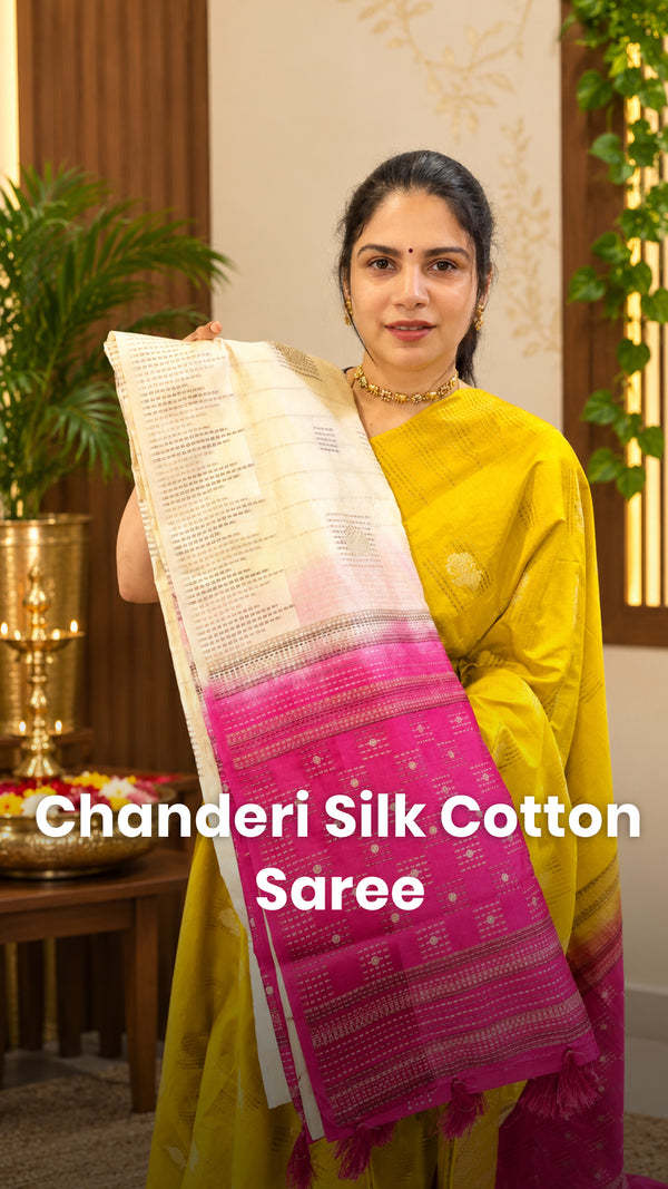 Saree Code - TTDS3692

Saree Name - Chanderi Silk Cotton Saree

Blo...