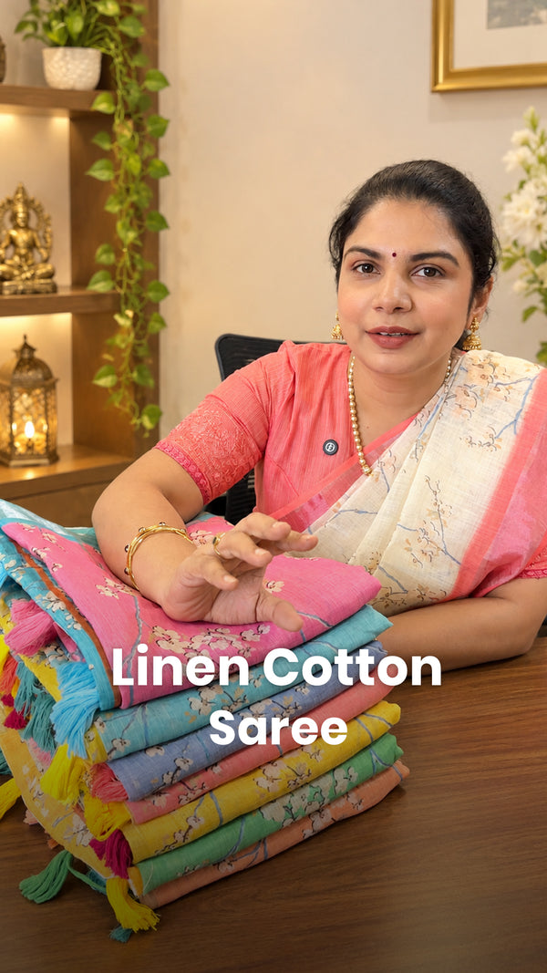 Saree Code - TTDS3771

Saree Name - Linen Cotton Saree

Price - Rs....