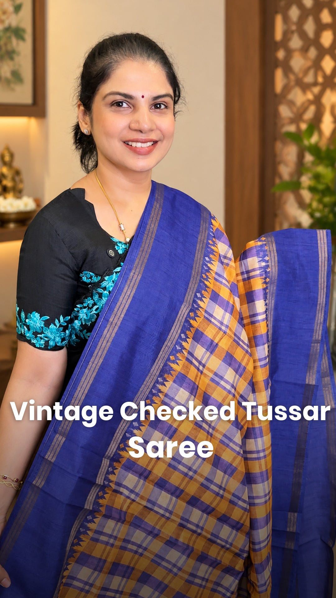 Saree Code - TTDS3708

Saree Name - Vintage Checked Tussar Saree

P...