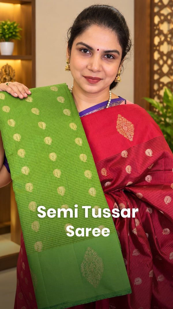 Saree Code - TTDS3913

Saree Name - Semi Tussar Saree

Price - Rs.1...