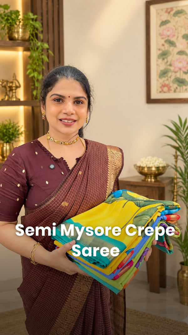 Saree Code - TTDS3494

Saree Name - Semi Mysore Silk Saree

Price -...
