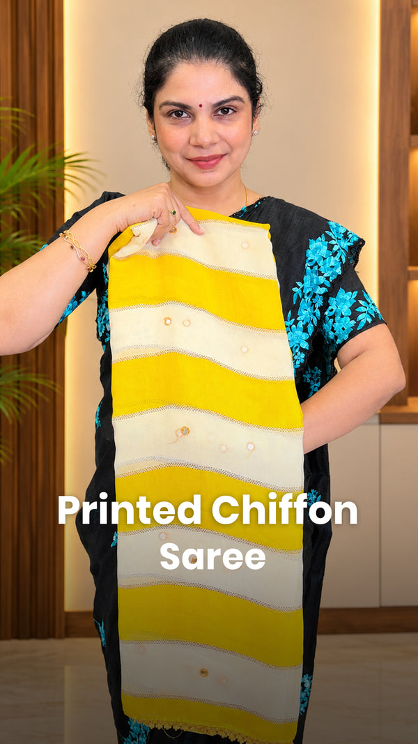 Saree Code - TTDS3709

Saree Name - Printed Chiffon Saree

Price - ...