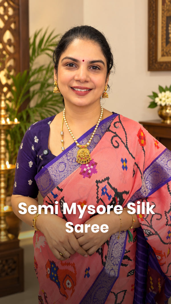 Saree Code - TTDS3913

Saree Name - Semi Mysore Silk Saree

Price -...