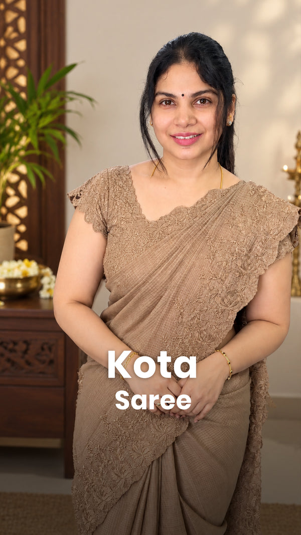 Saree Code - TTDS3675

Saree Name - Embroidered Kota Saree

Price -...