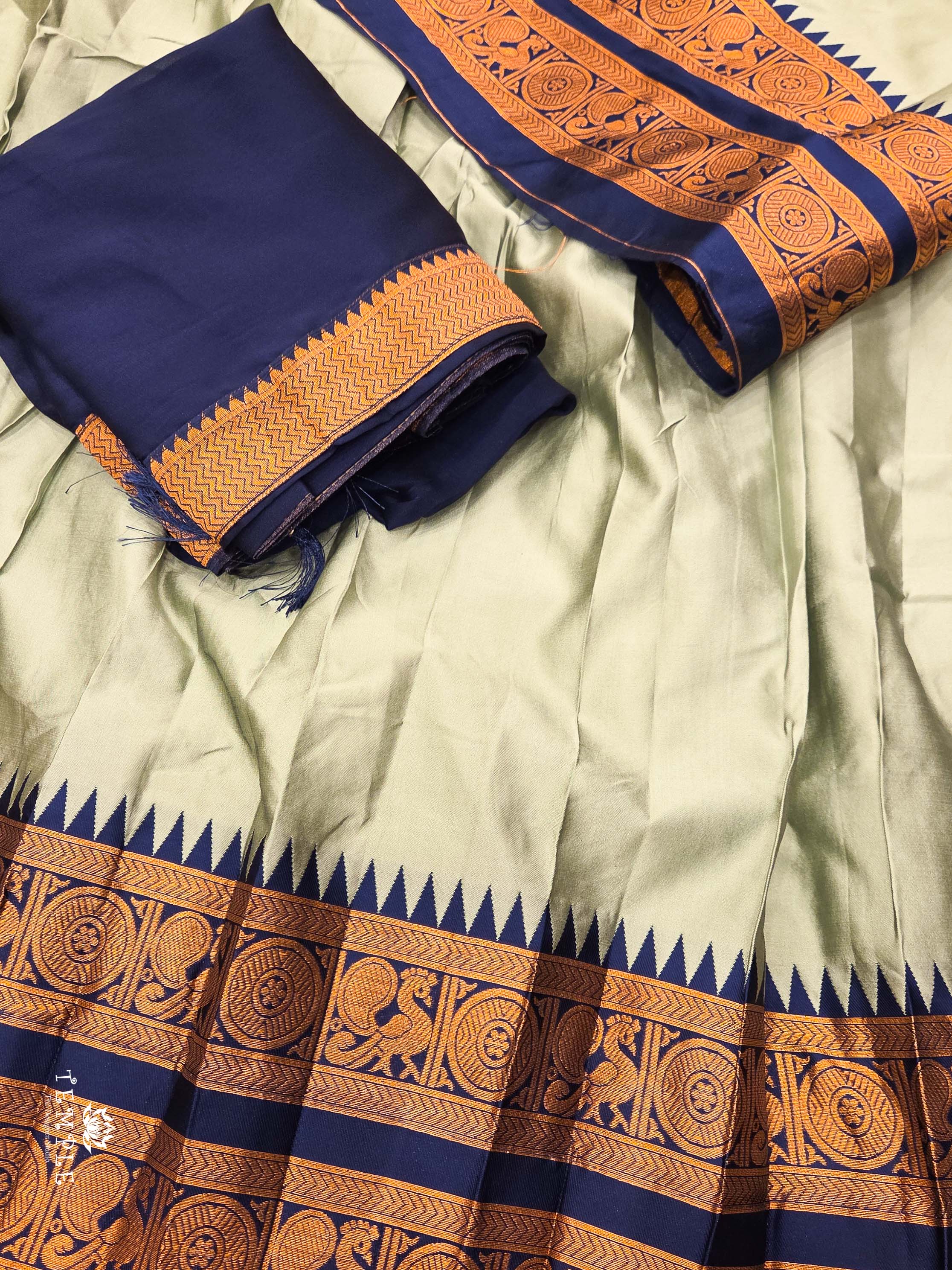 Silk Pattu Pavadai With Dhavani Set | TTDS2161