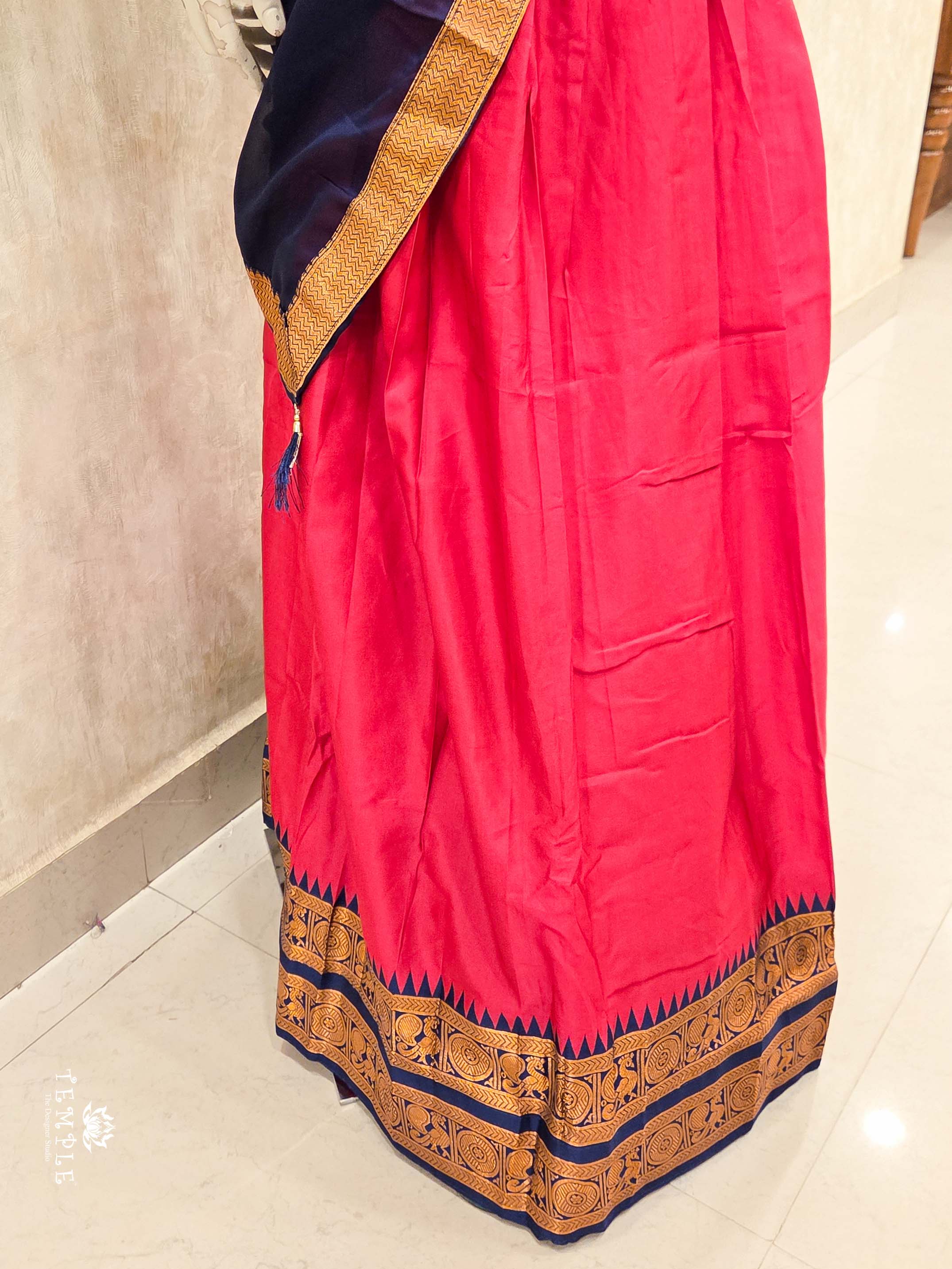 Silk Pattu Pavadai With Dhavani Set | TTDS2161