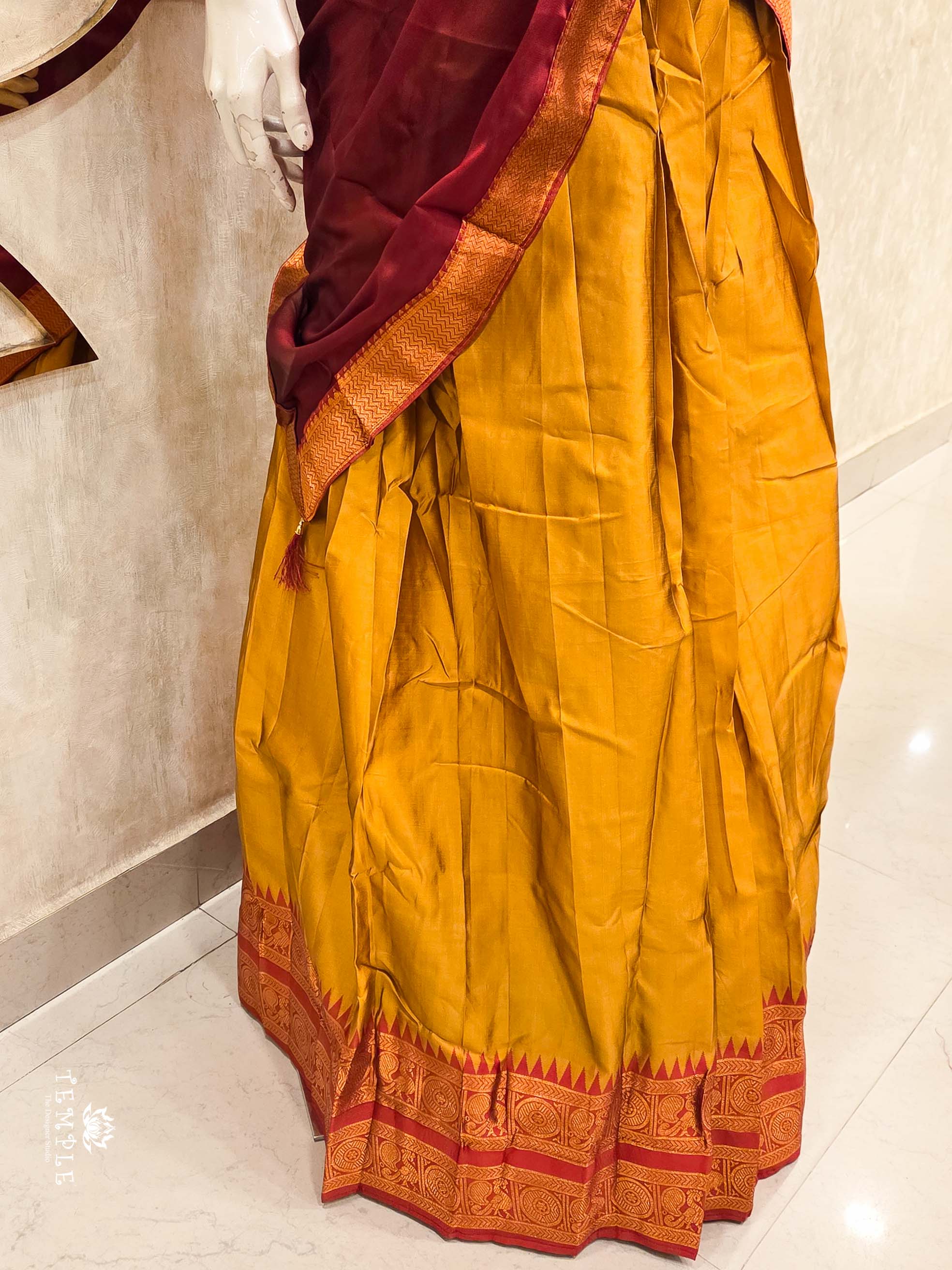 Silk Pattu Pavadai With Dhavani Set | TTDS2161