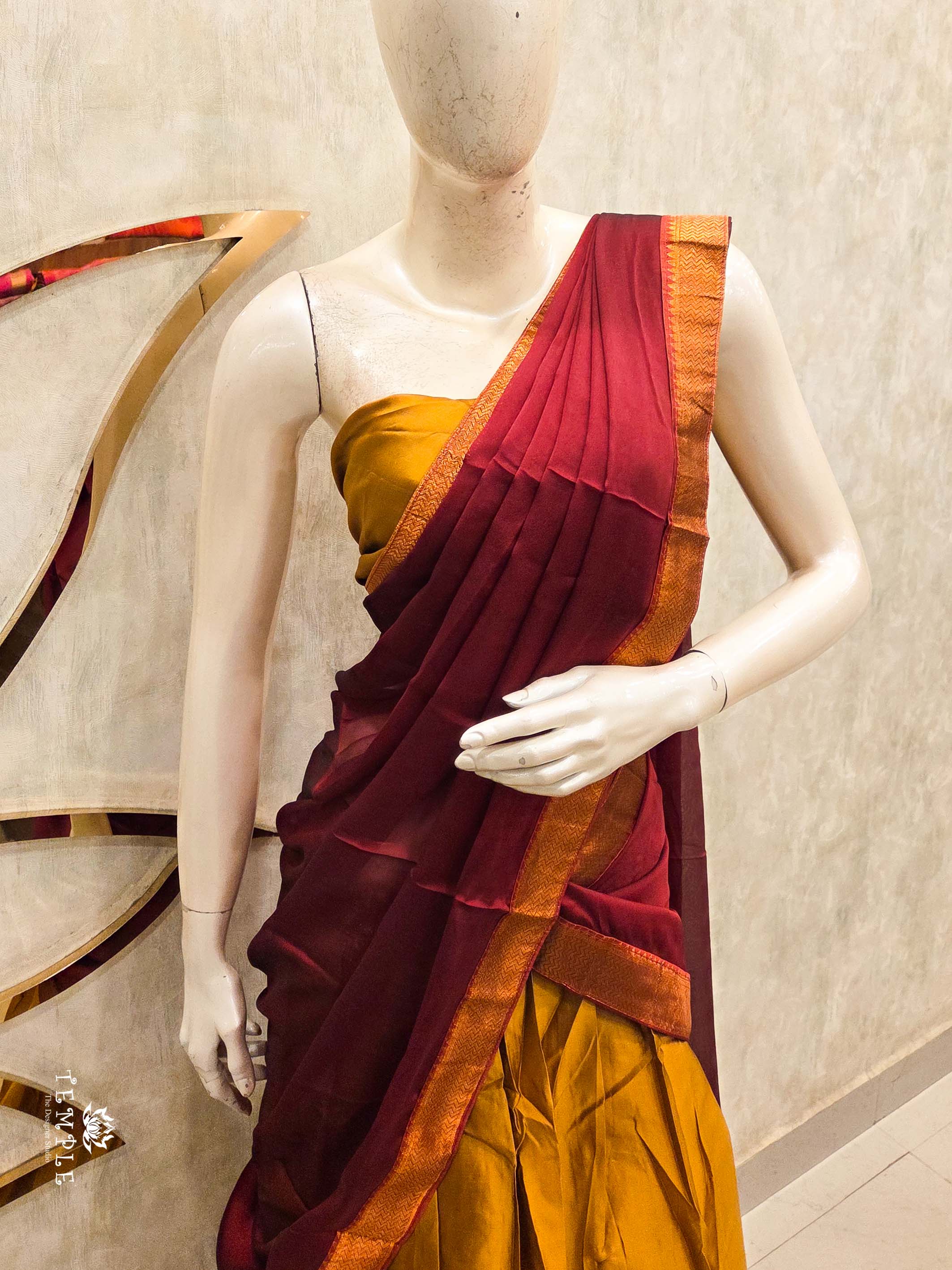 Silk Pattu Pavadai With Dhavani Set | TTDS2161