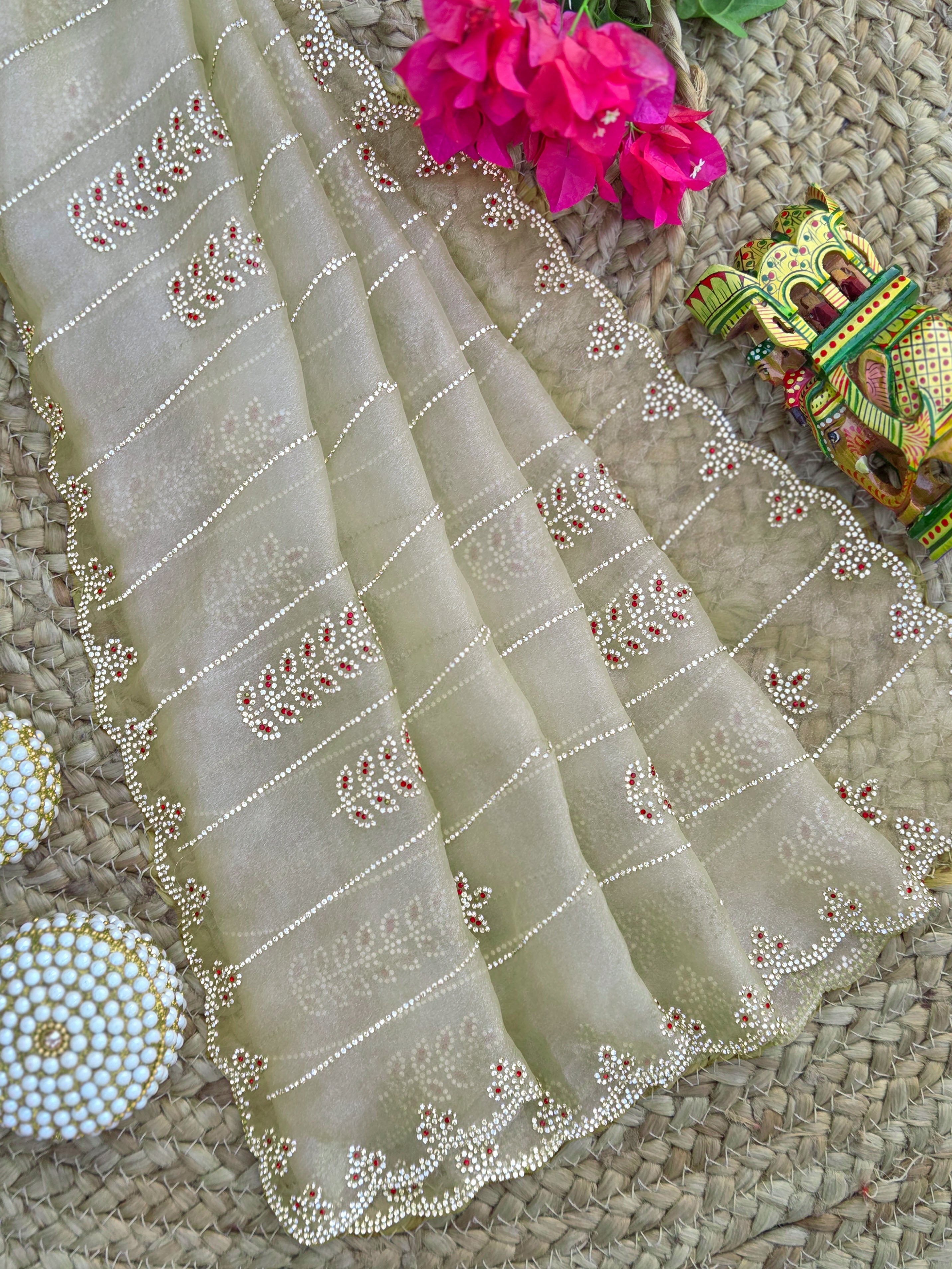 Designer Saree With Stone Work | TTDS3229