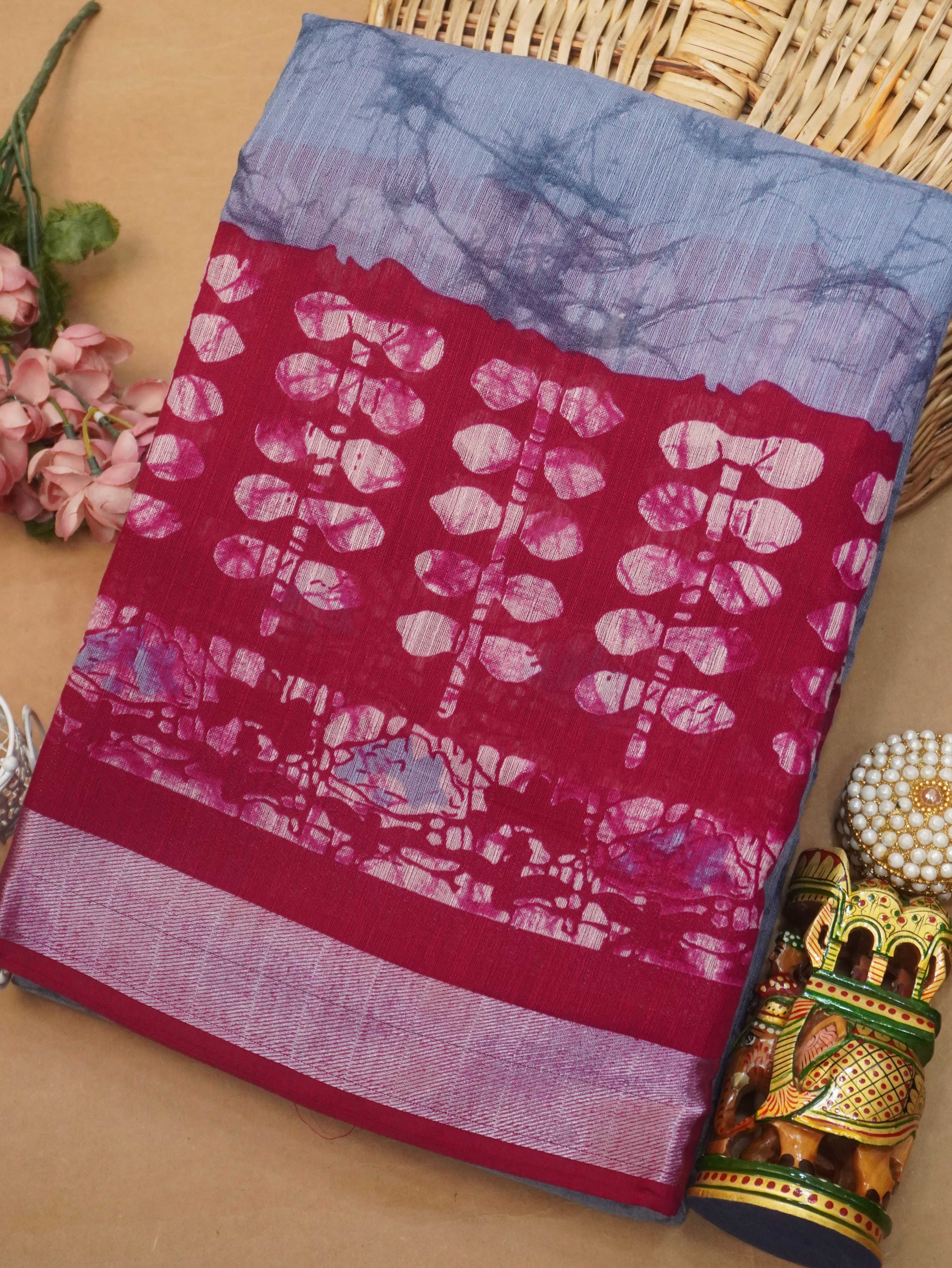 Chanderi Cotton Saree | TTDS3222