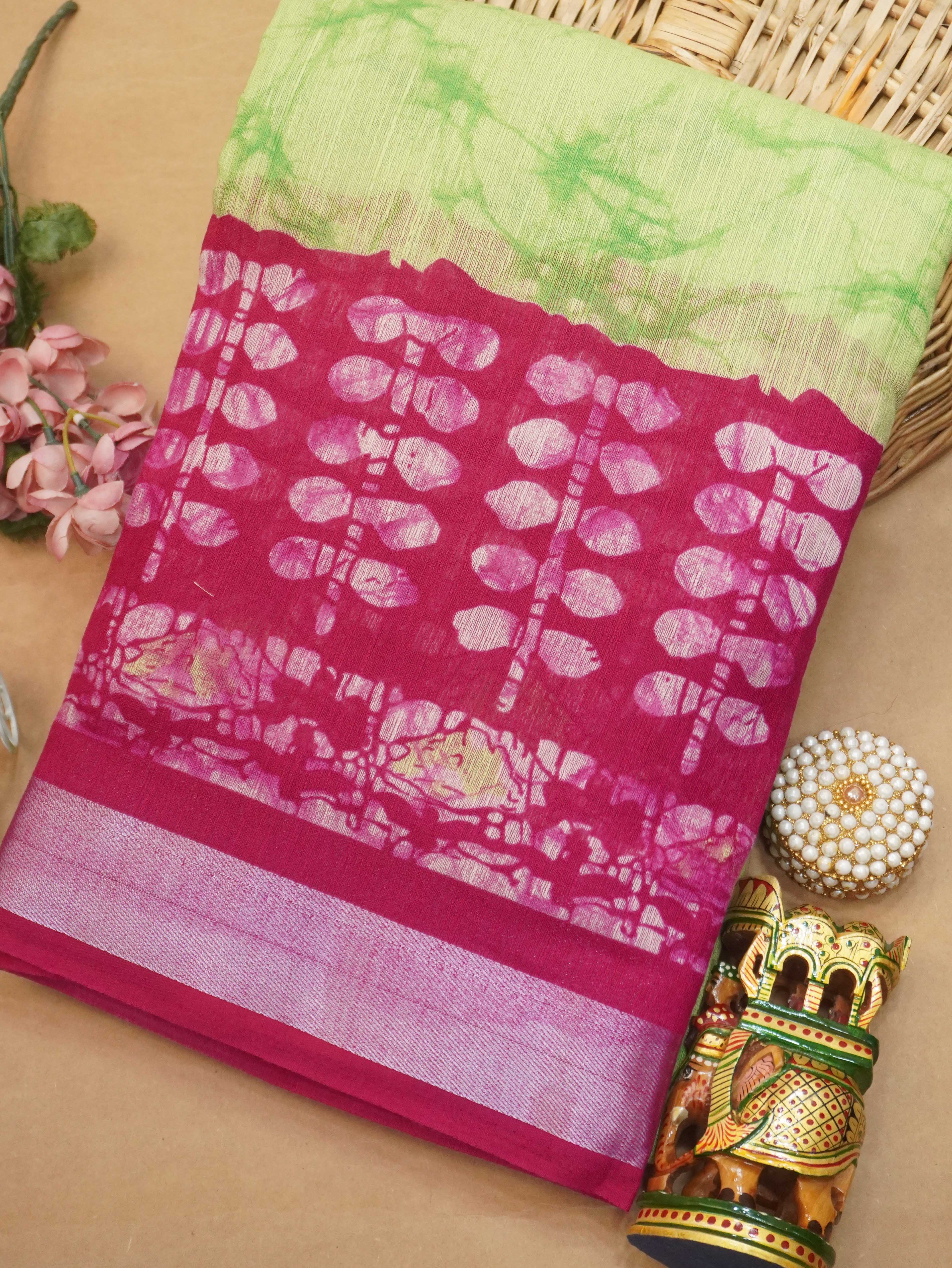 Chanderi Cotton Saree | TTDS3222
