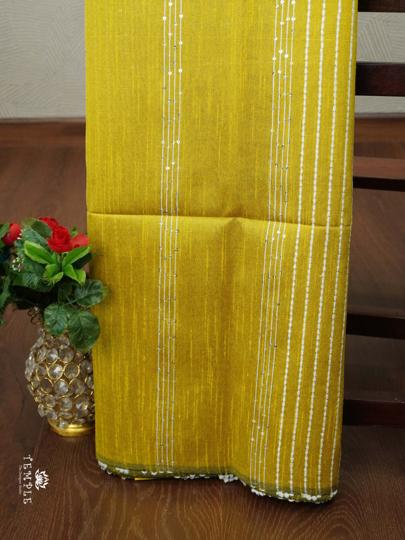 Raw Silk Saree with sequins Work | TTDS2100.
