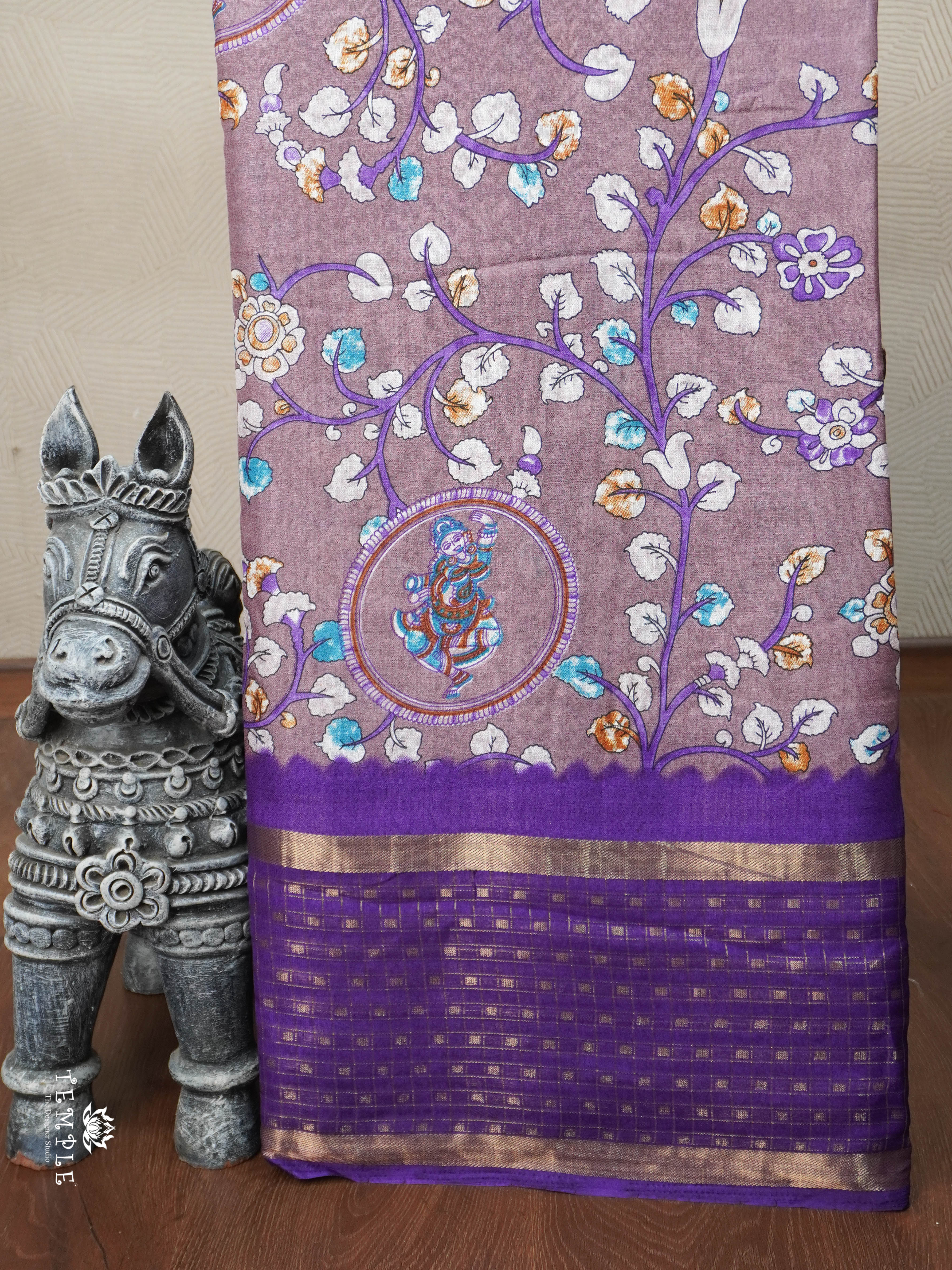 Printed Marshmallow Saree | TTDS2788