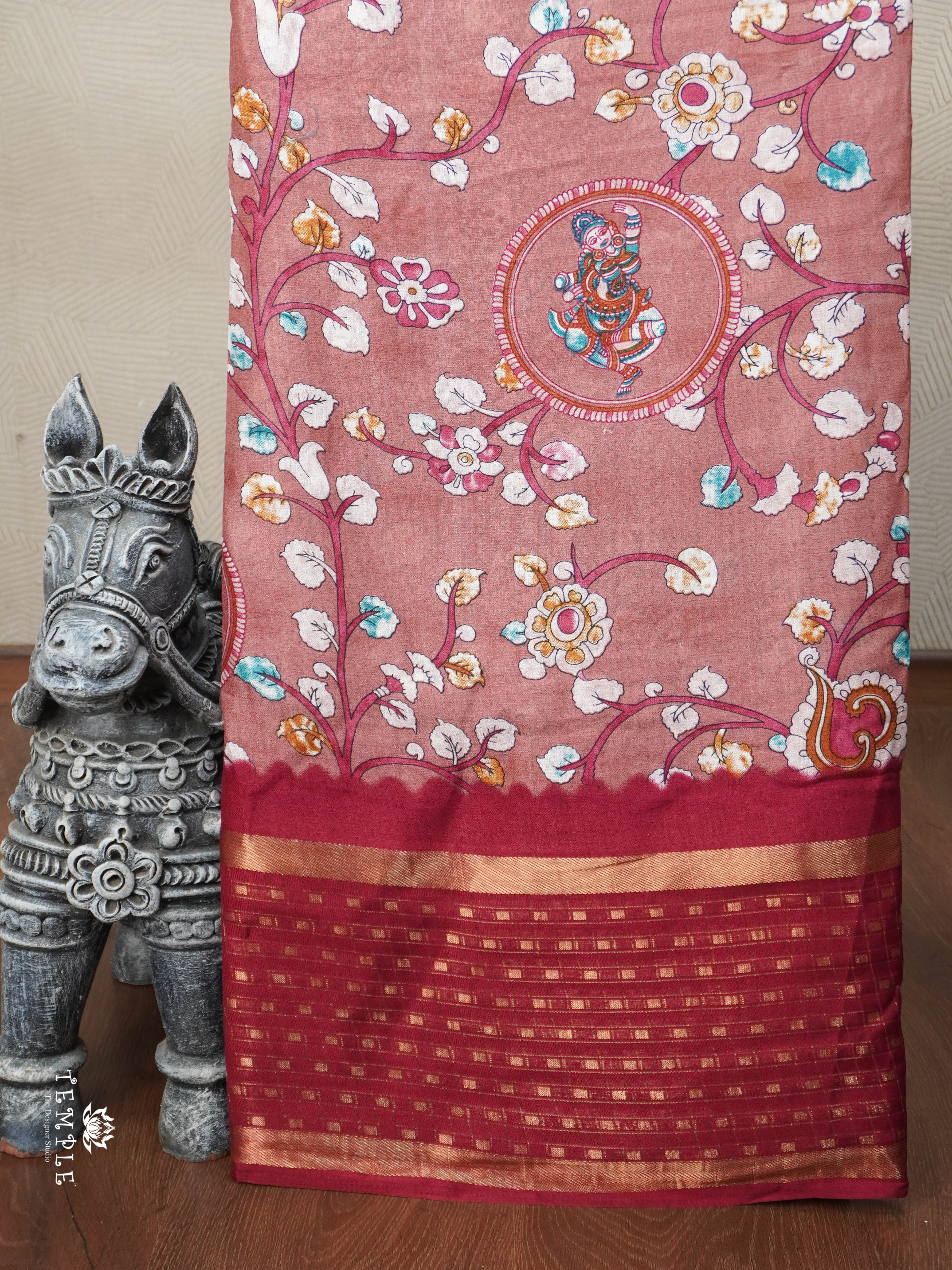 Printed Marshmallow Saree | TTDS2788