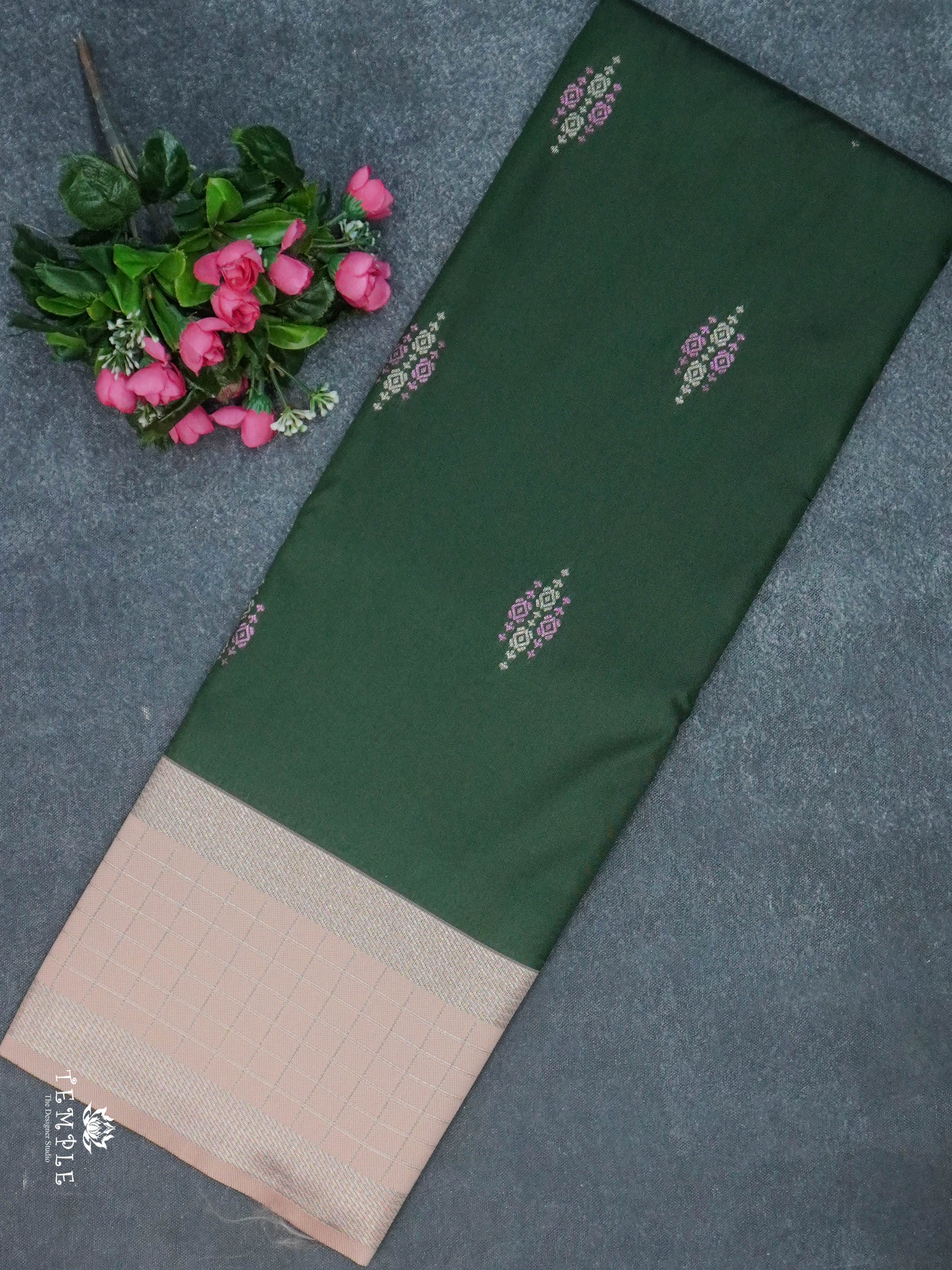 Contemporary Style Semi Kanchi Silk Saree | TTDS1795