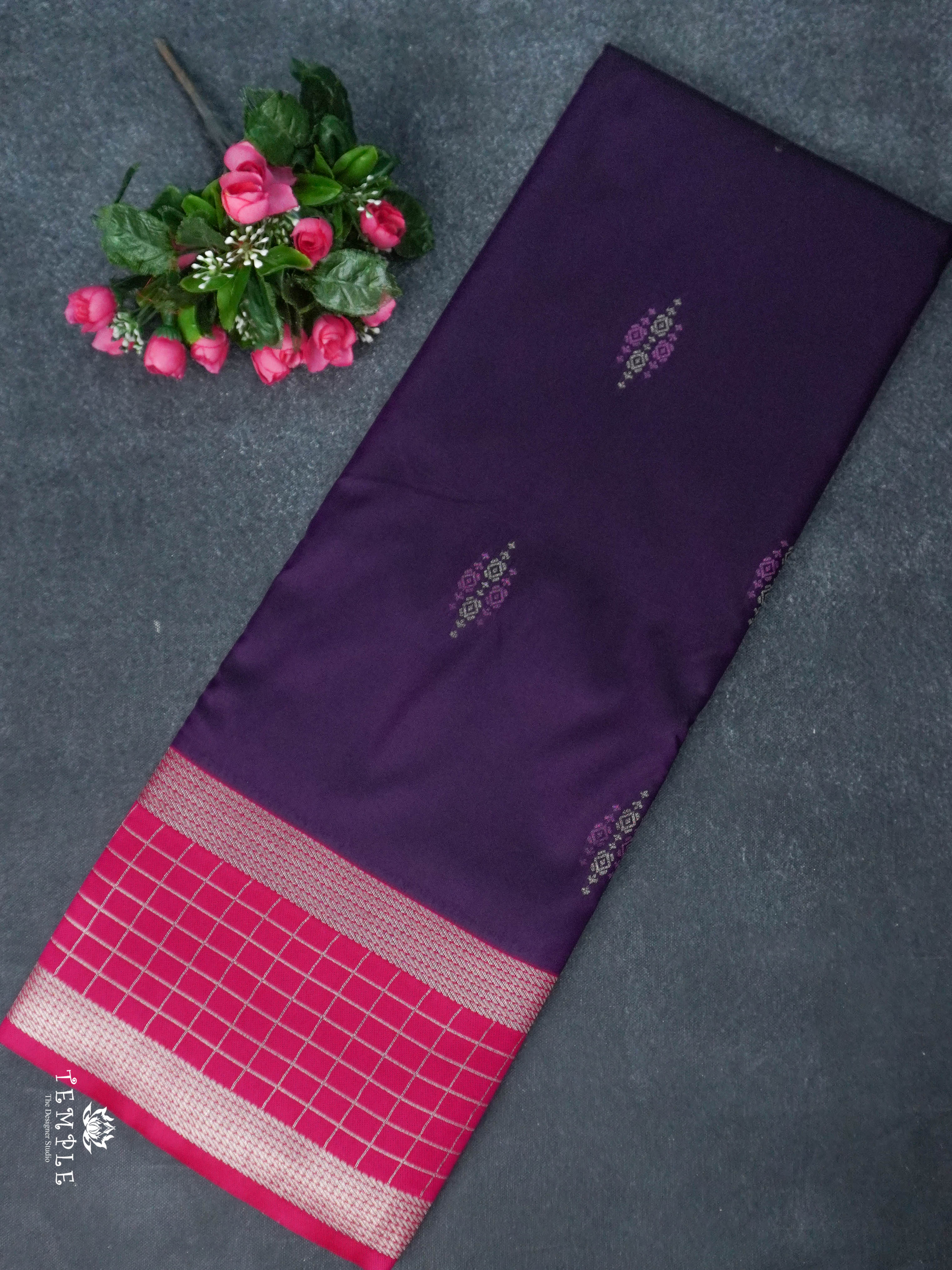 Contemporary Style Semi Kanchi Silk Saree | TTDS1795