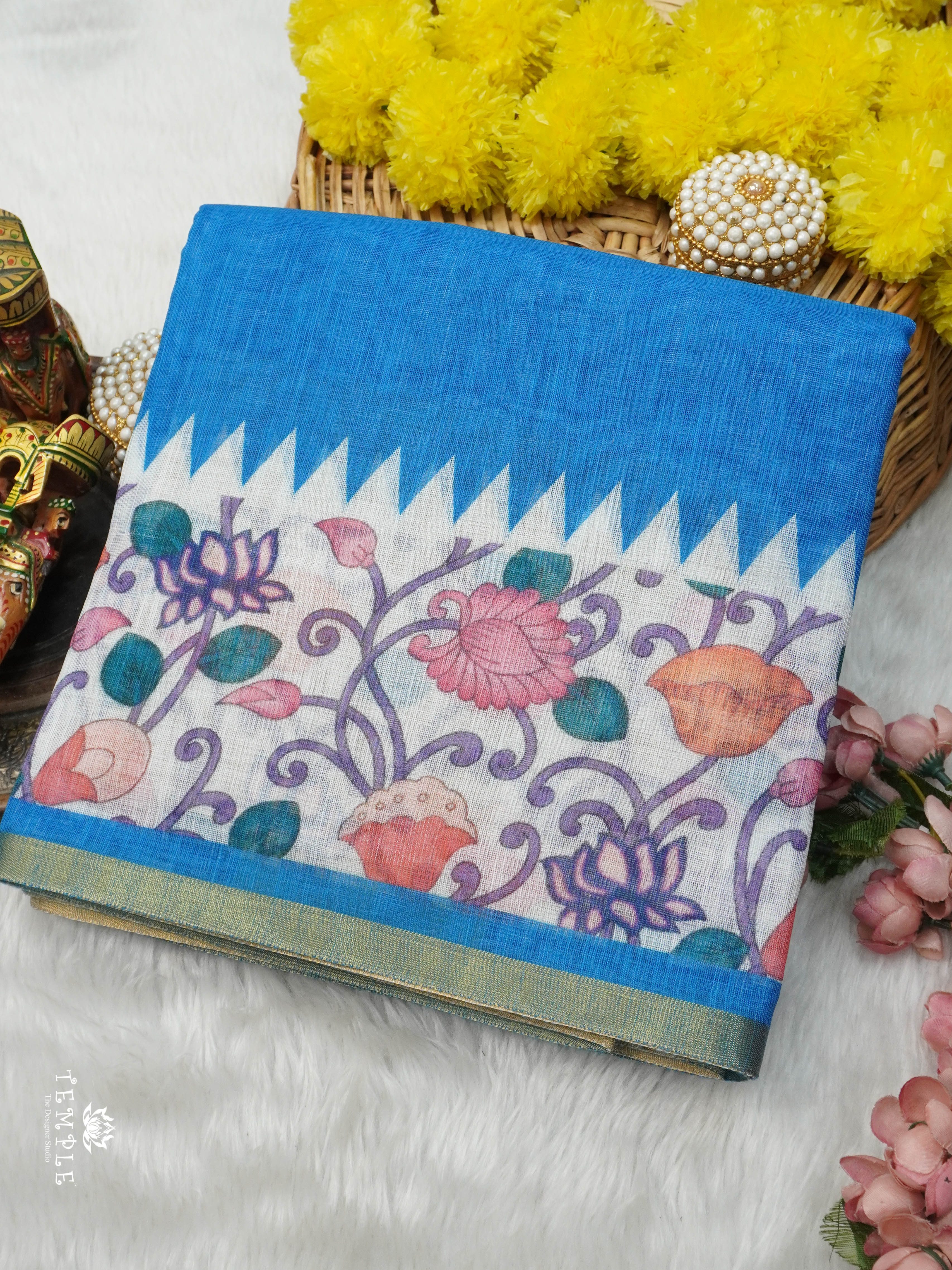 Linen Cotton Saree | TTDS2804