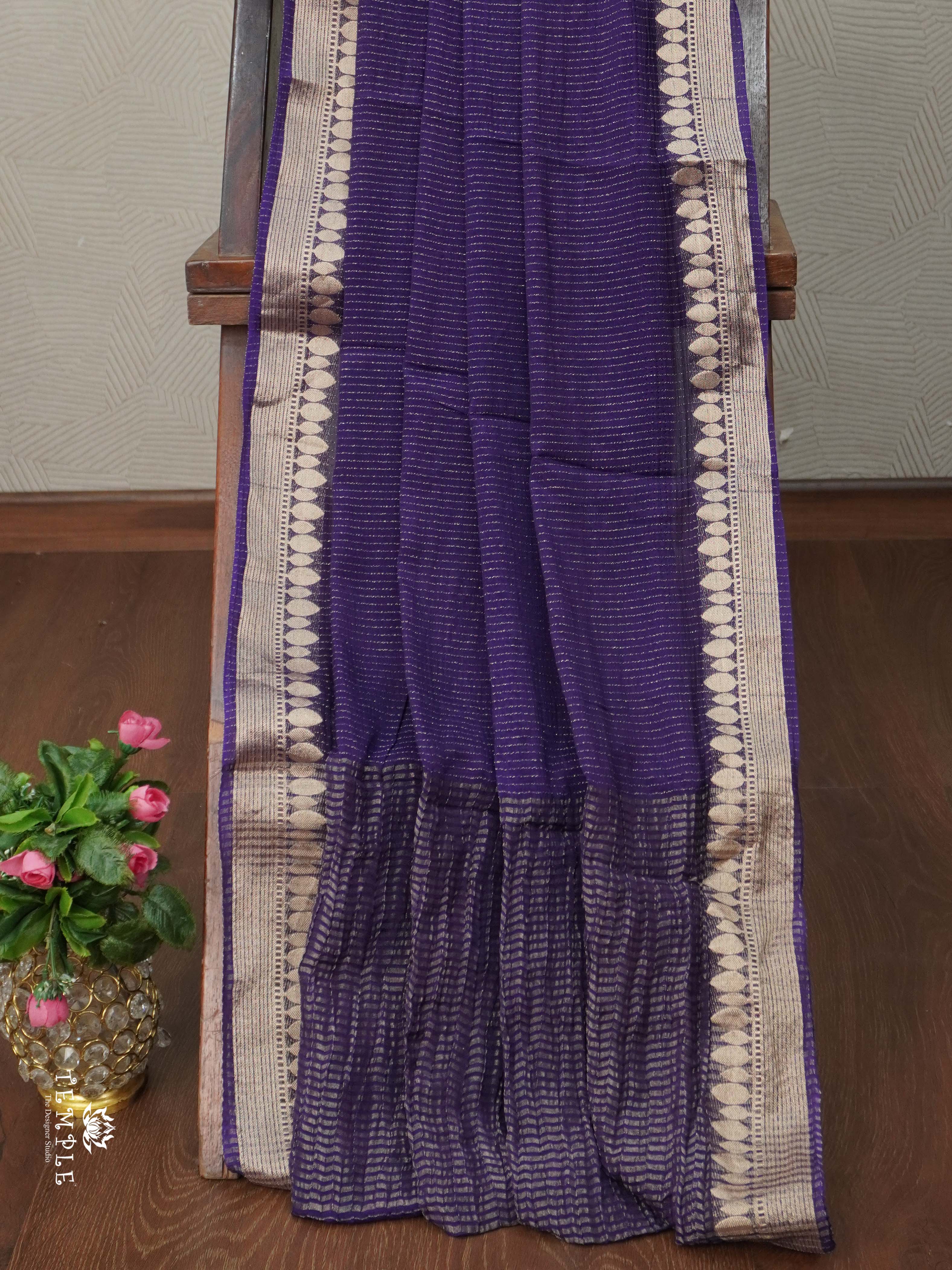Fancy Georgette Saree With Vaira Oosi Pattern | TTDS2709