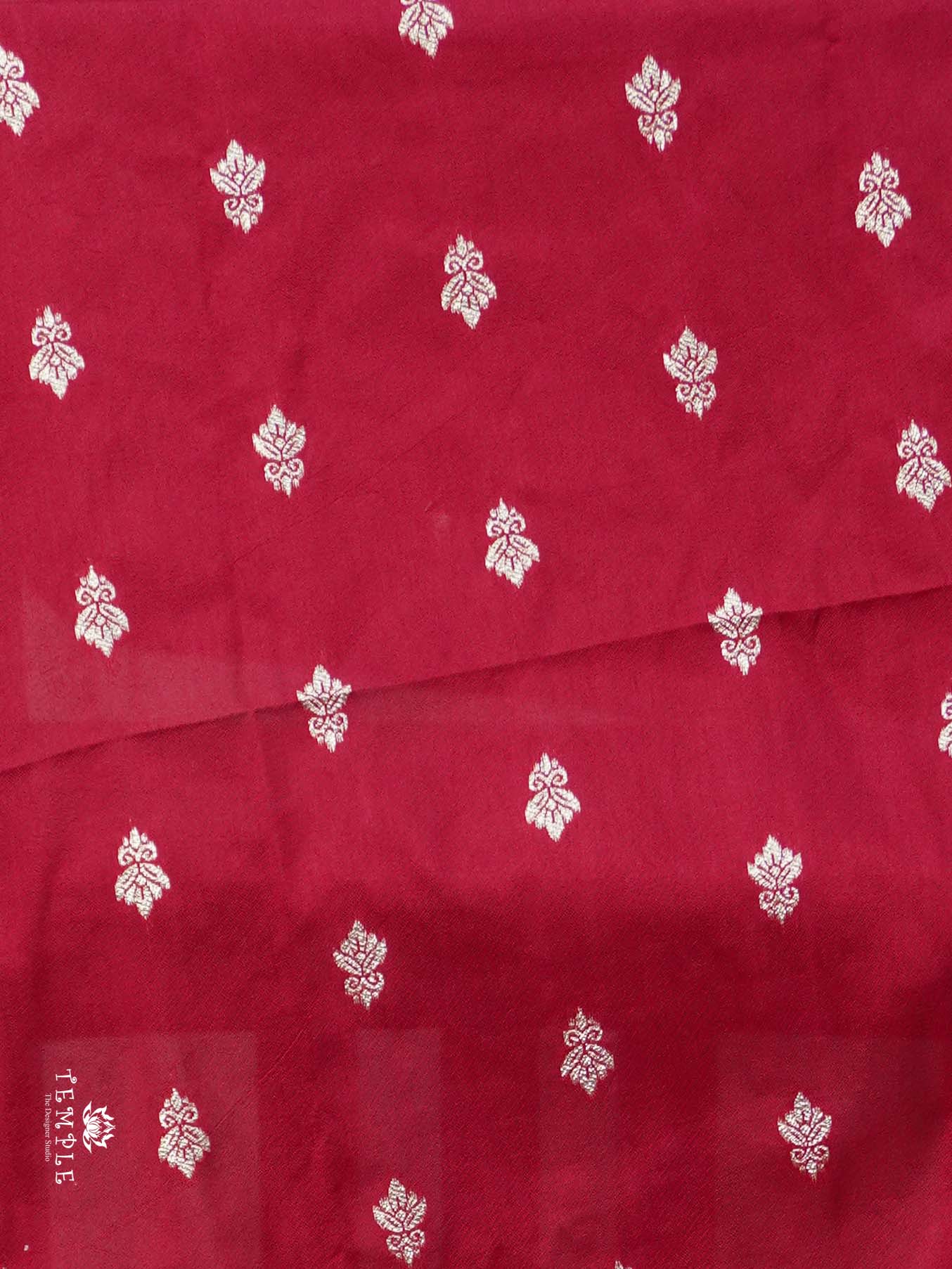 Fancy Georgette Saree With Vaira Oosi Pattern(Pink) | TTDS2709