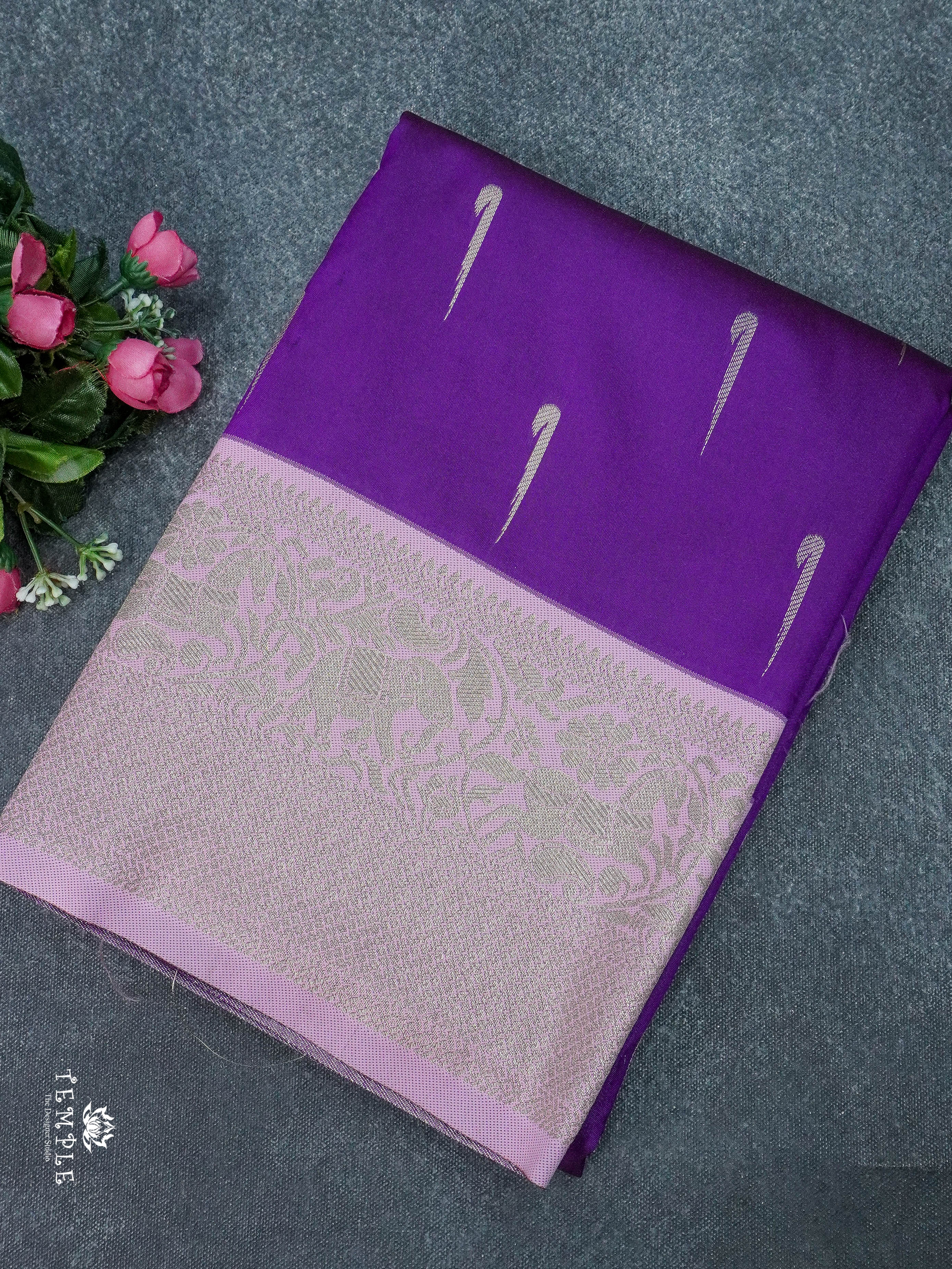 Contemporary Style Semi Kanchi Silk Saree | TTDS1798