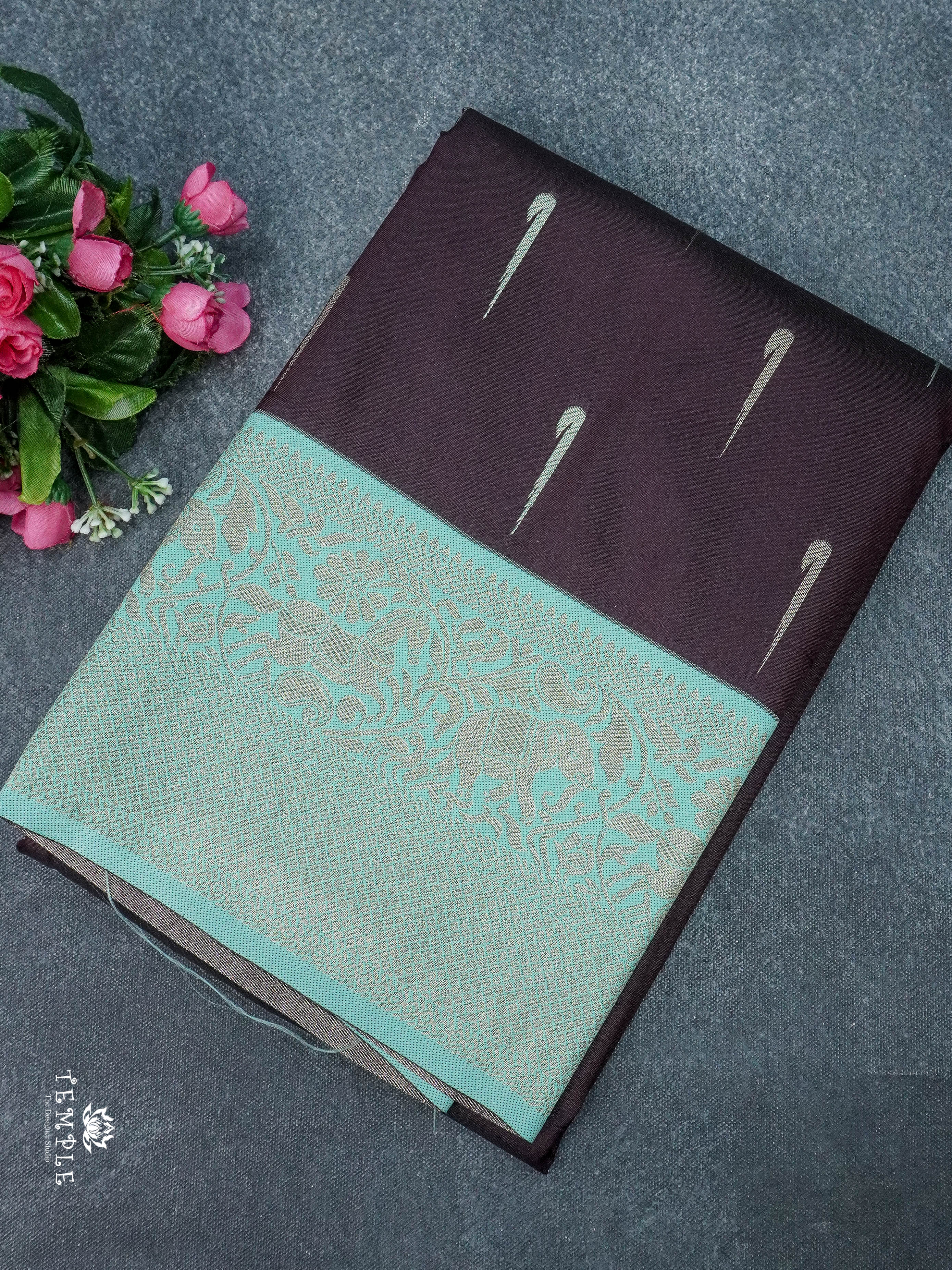 Contemporary Style Semi Kanchi Silk Saree | TTDS1798