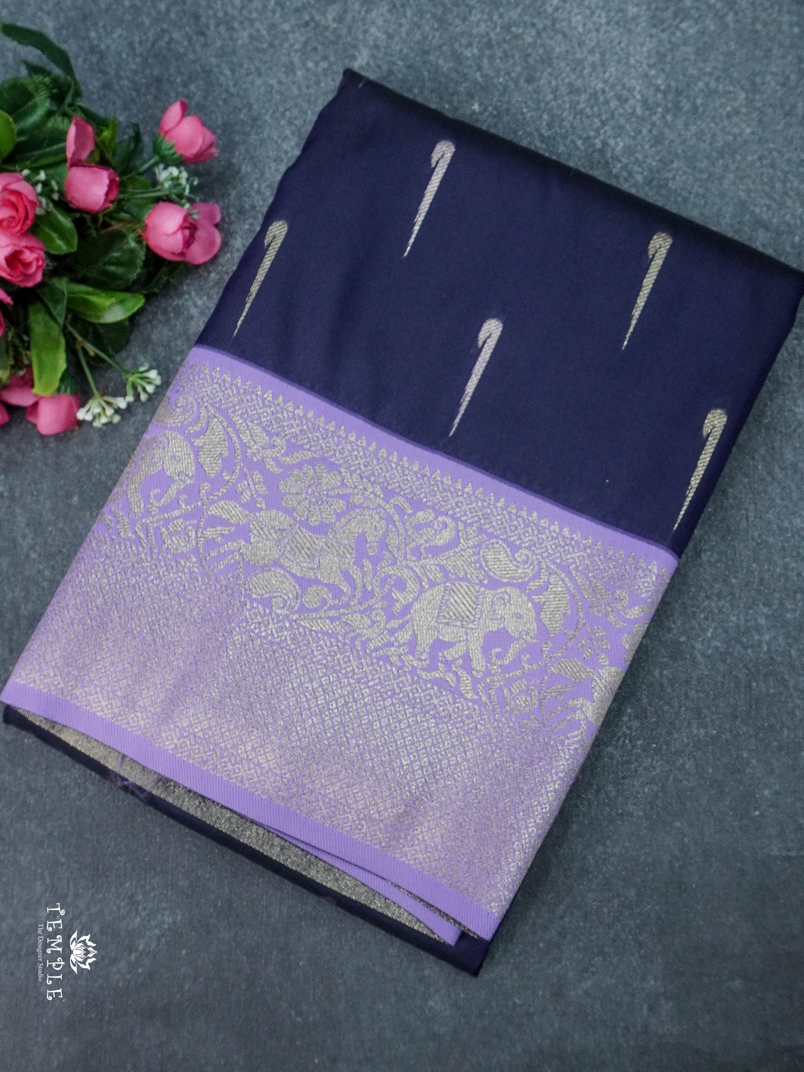 Contemporary Style Semi Kanchi Silk Saree | TTDS1798