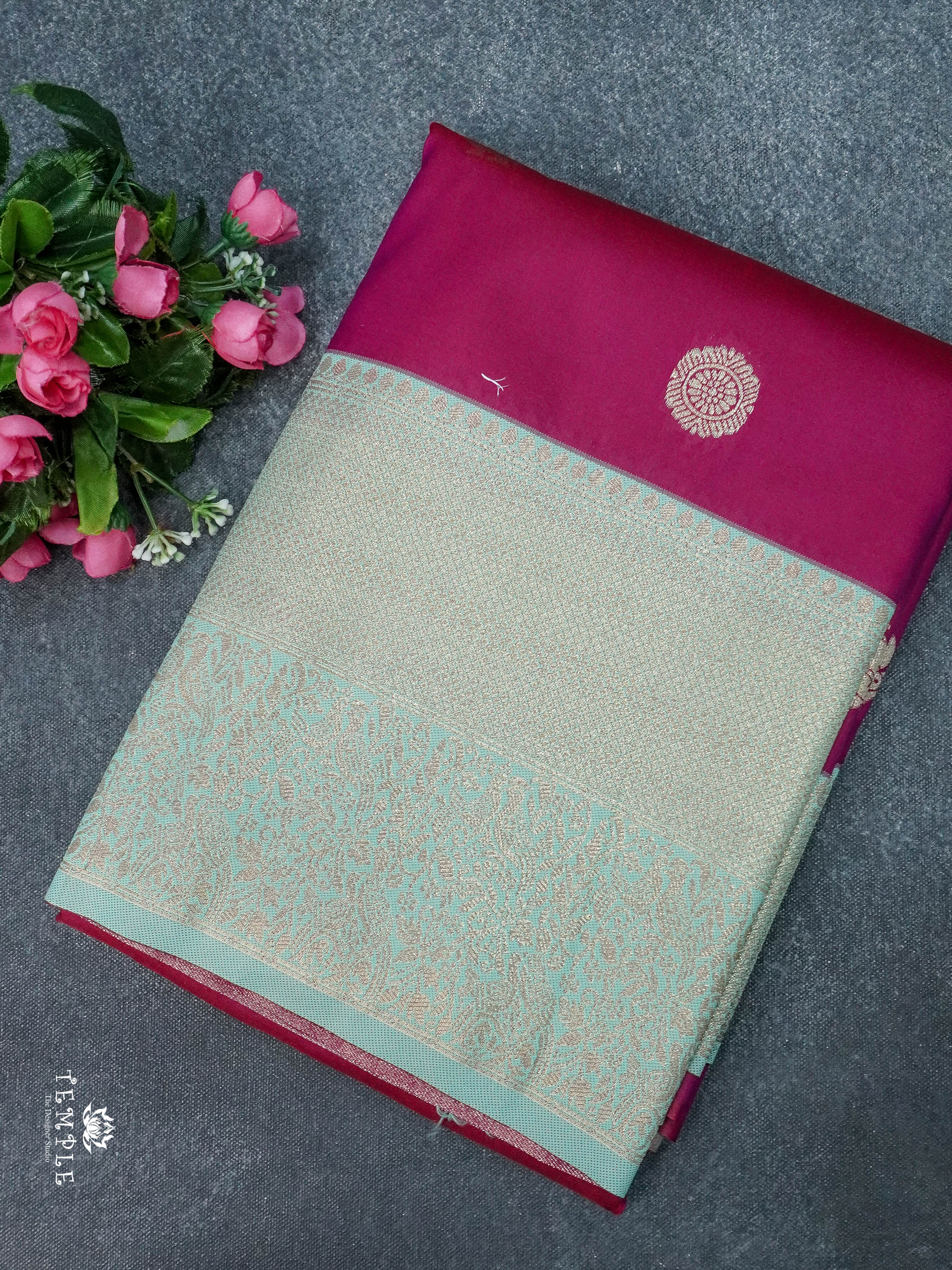 Semi Kanchi Silk Saree With Zari Woven Pattern | TTDS1799