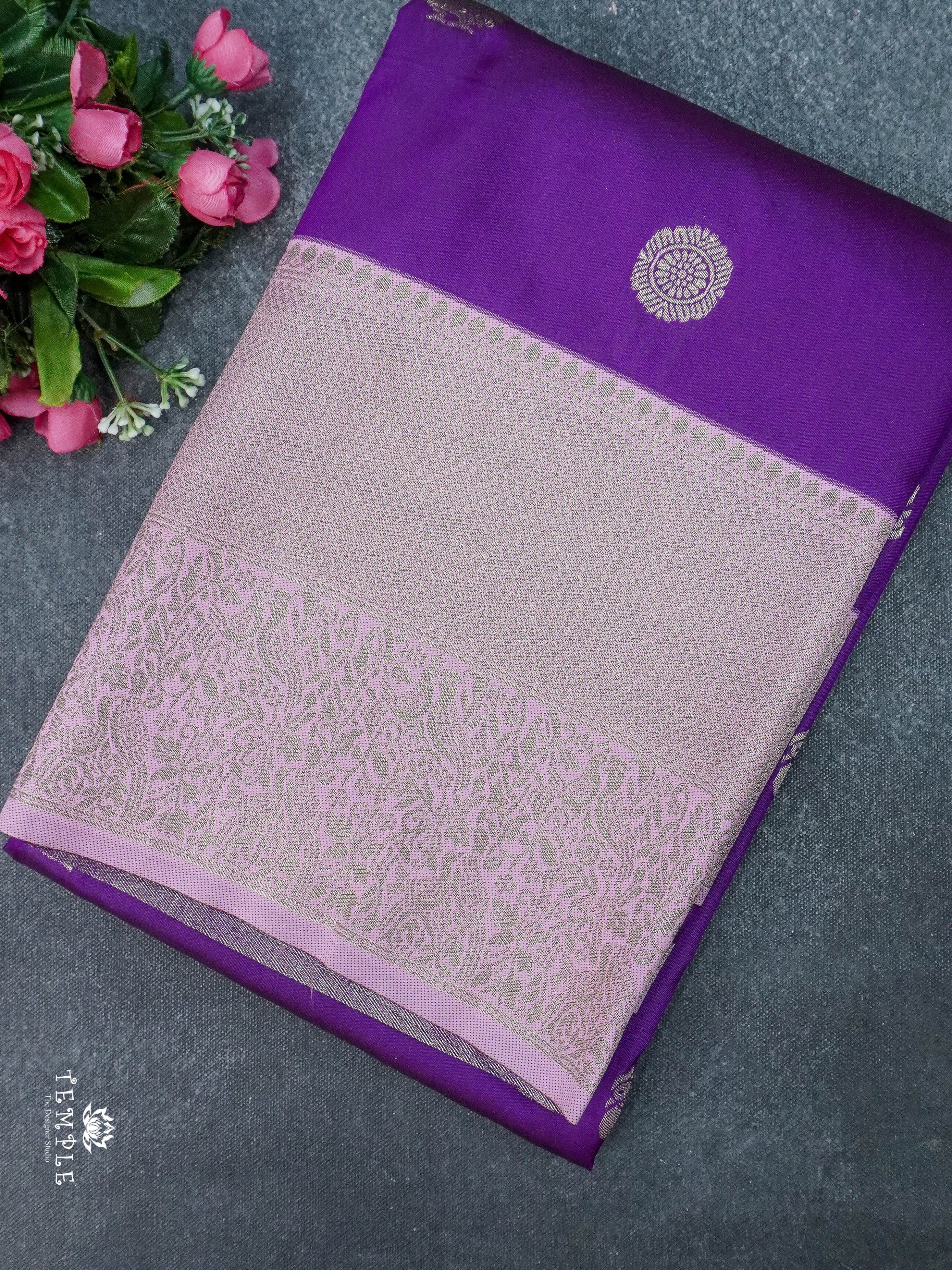 Semi Kanchi Silk Saree With Zari Woven Pattern | TTDS1799