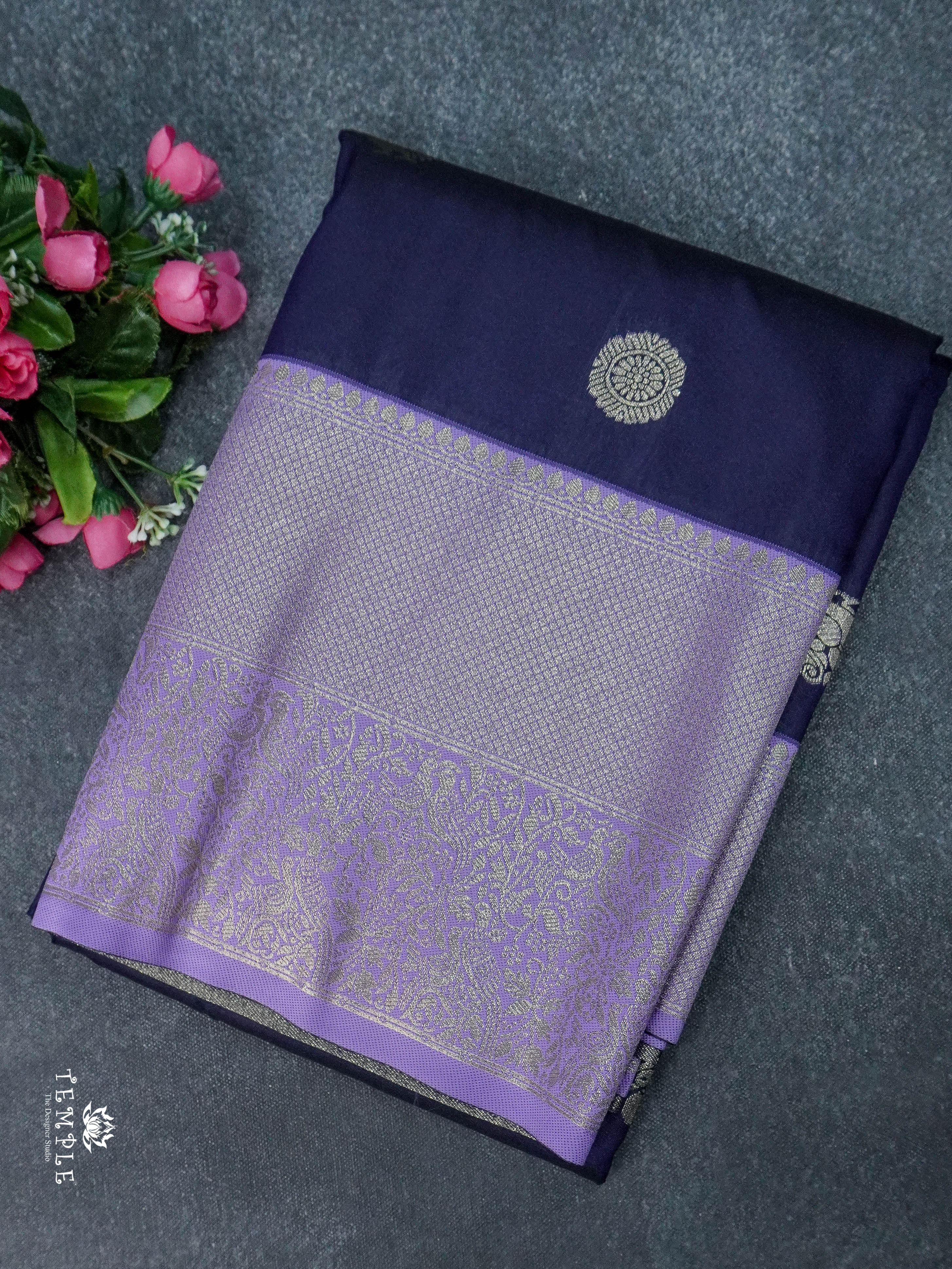 Semi Kanchi Silk Saree With Zari Woven Pattern | TTDS1799