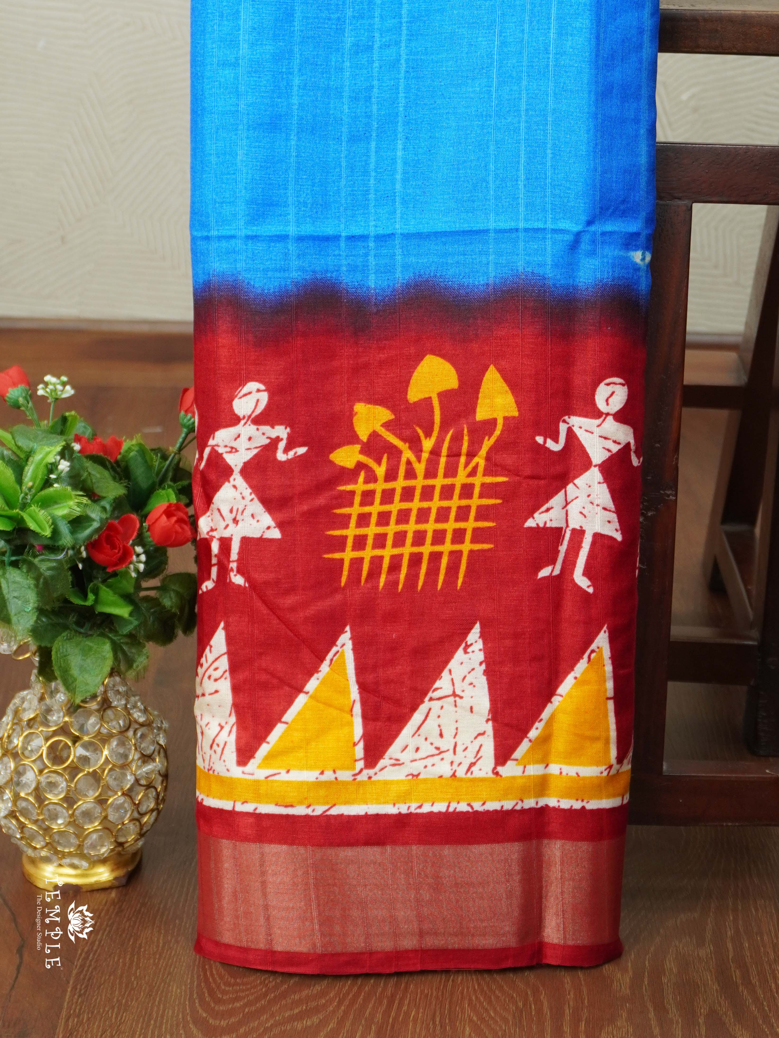 Warli Printed Binny Silk Saree | TTDS2224