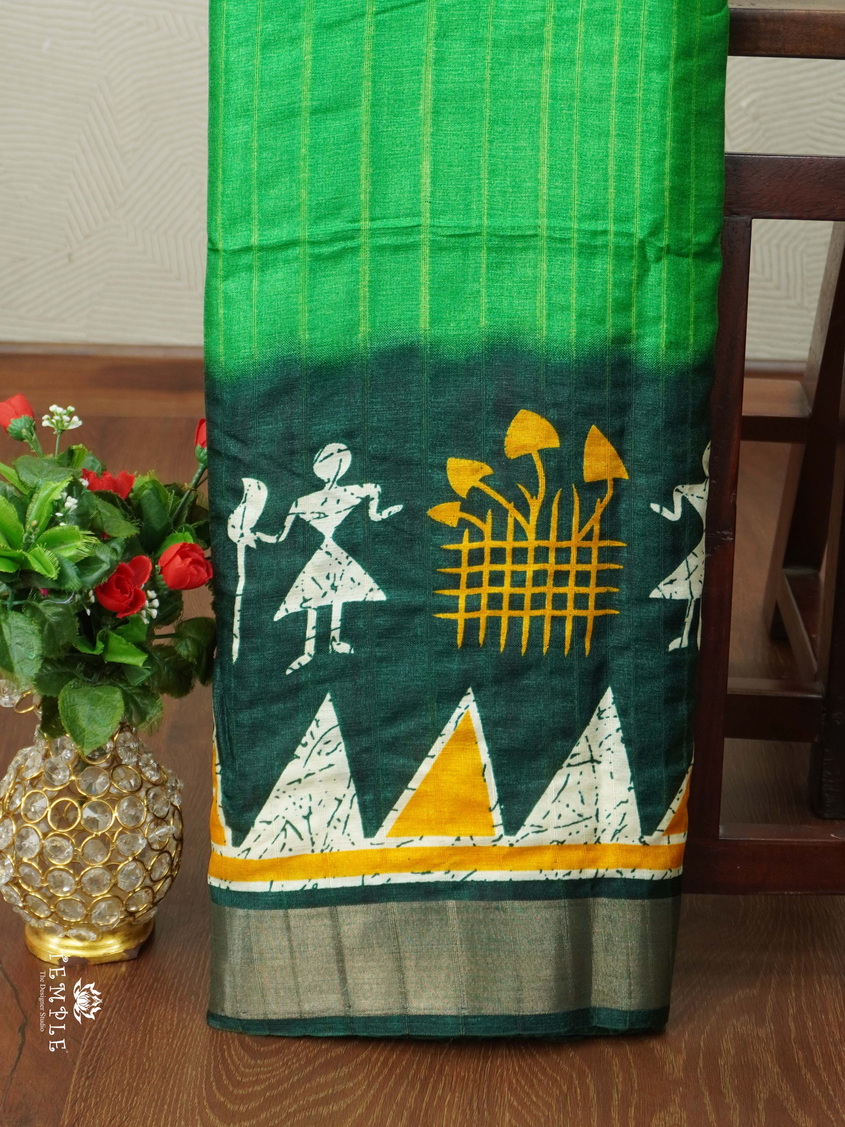 Warli Printed Binny Silk Saree | TTDS2224