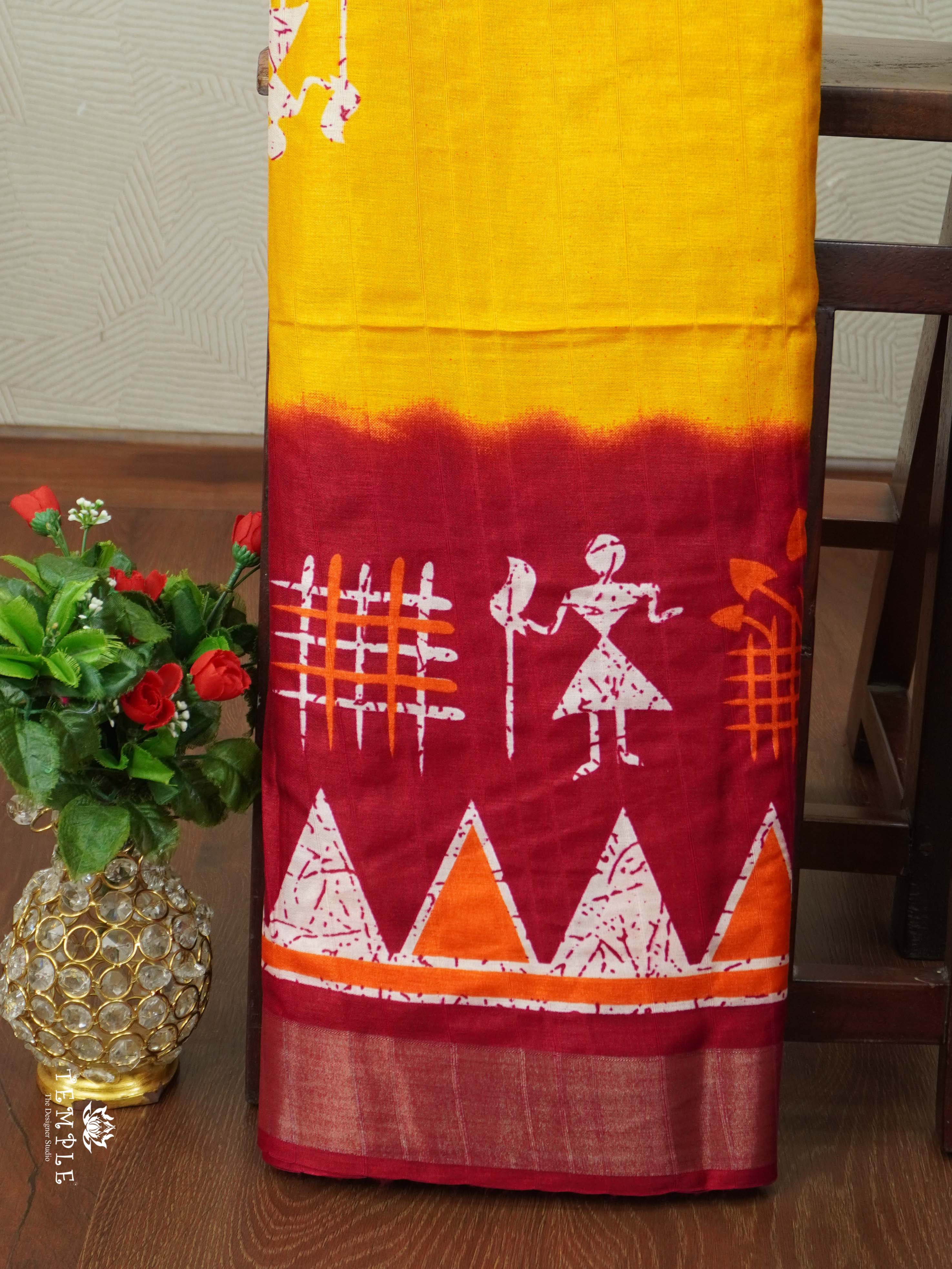 Warli Printed Binny Silk Saree | TTDS2224