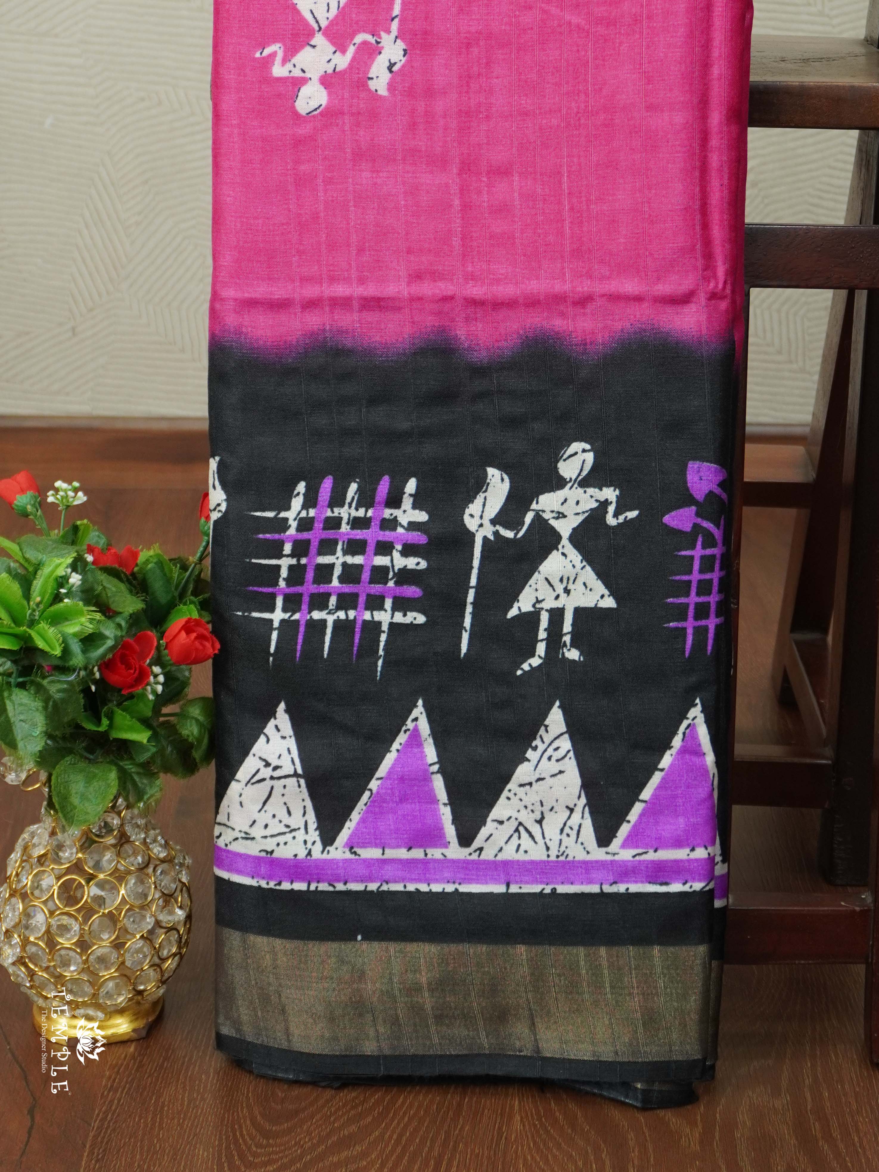 Warli Printed Binny Silk Saree | TTDS2224