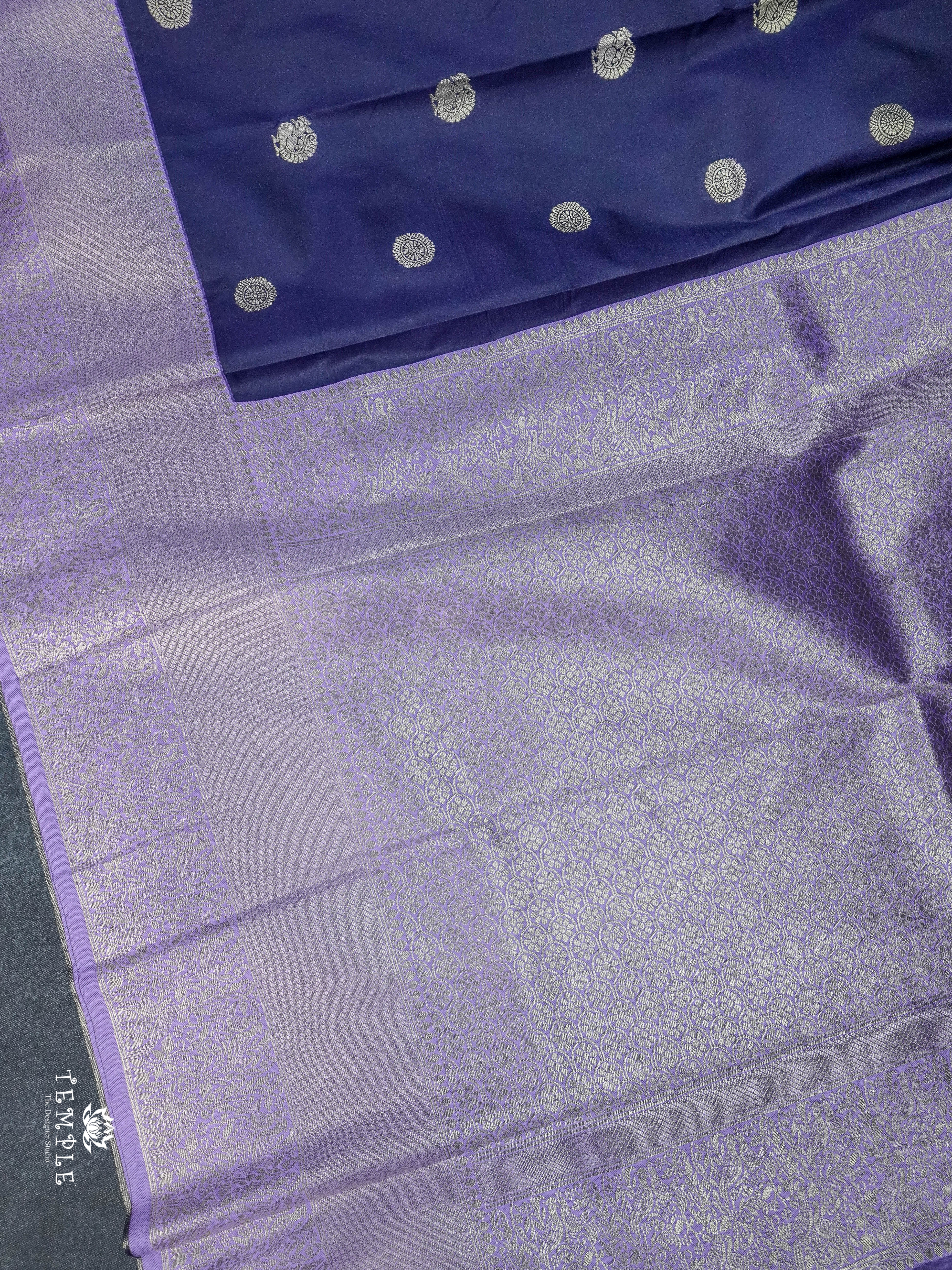 Semi Kanchi Silk Saree With Zari Woven Pattern | TTDS1799