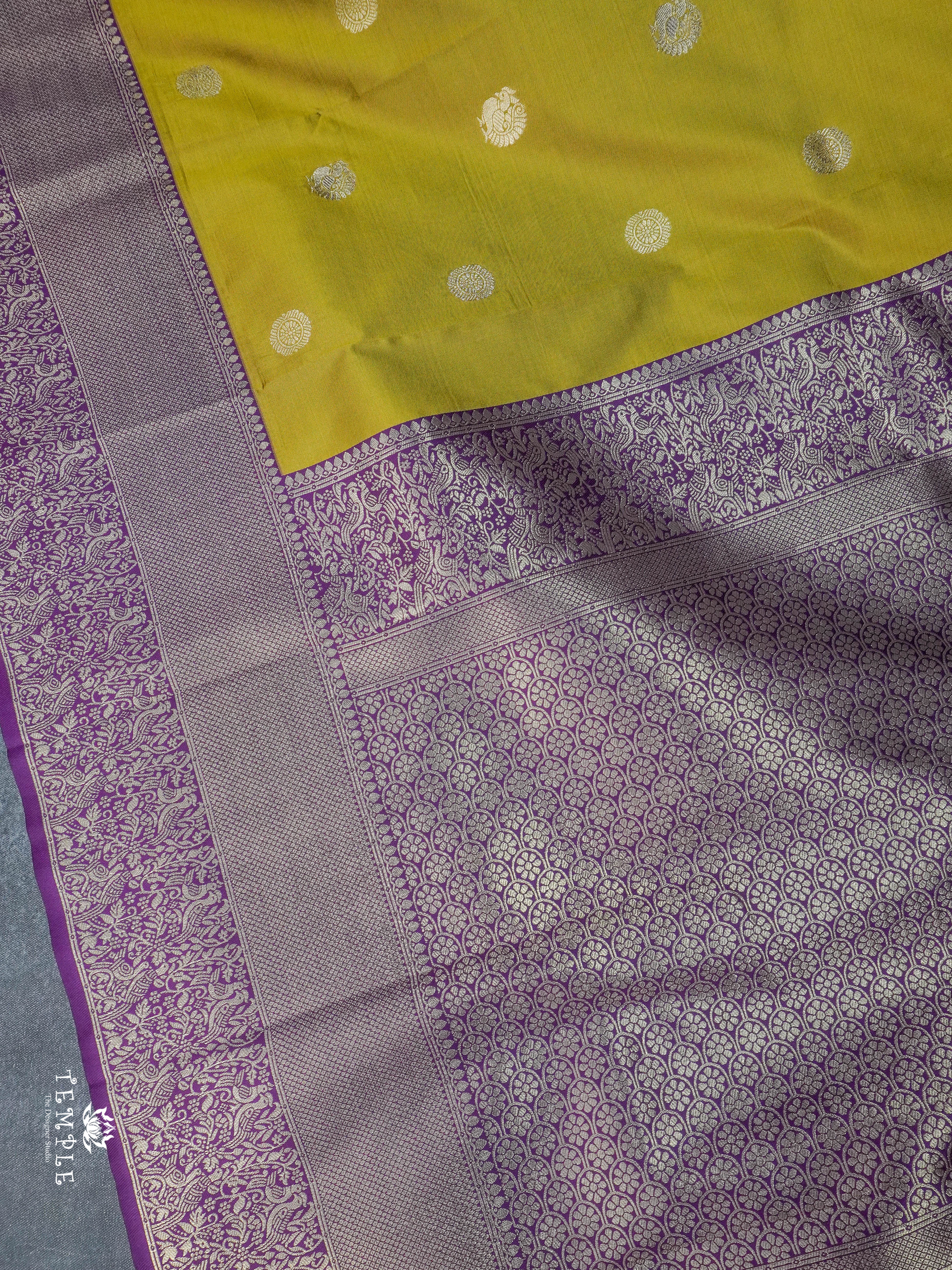 Semi Kanchi Silk Saree With Zari Woven Pattern | TTDS1799