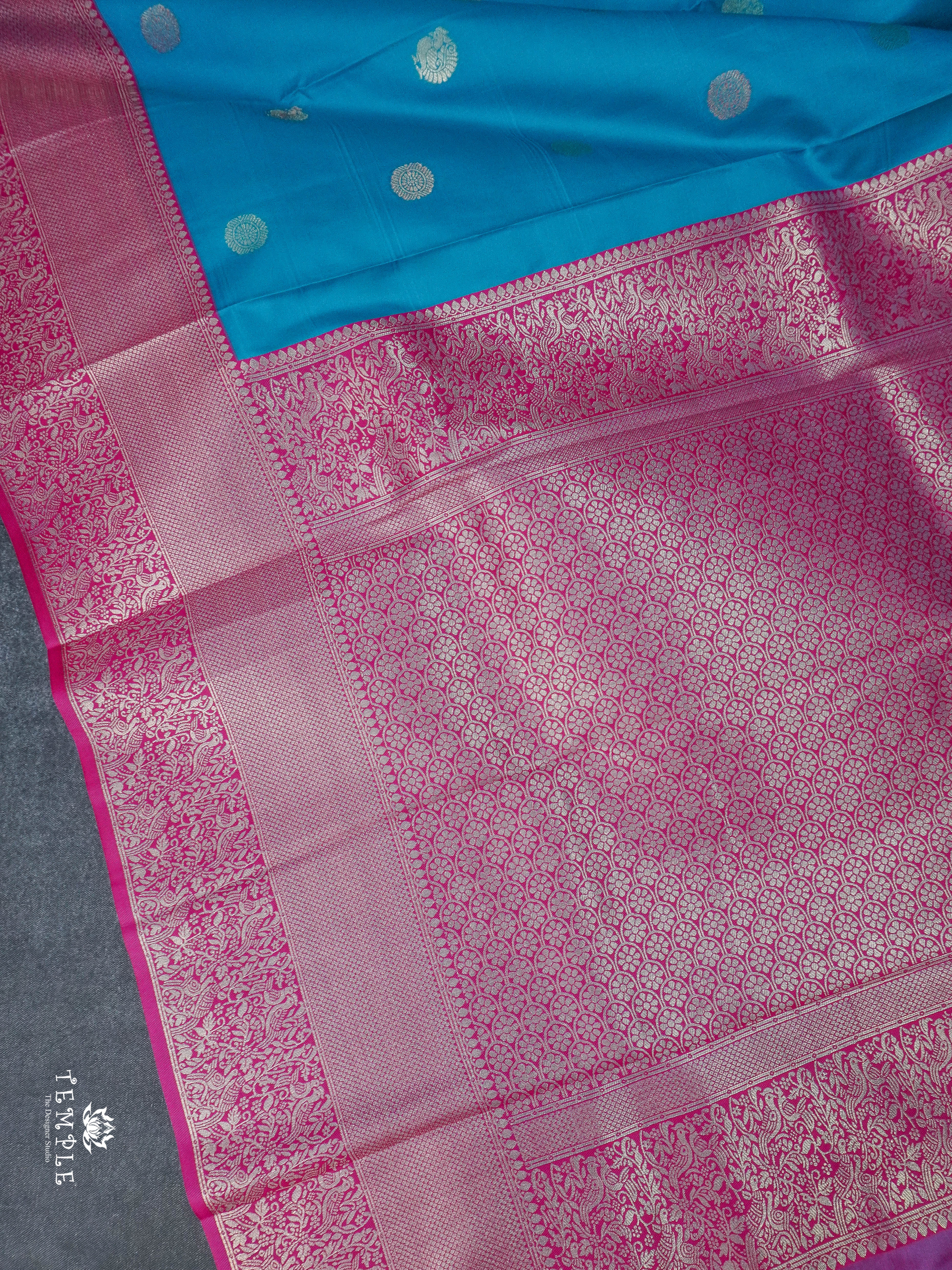 Semi Kanchi Silk Saree With Zari Woven Pattern | TTDS1799