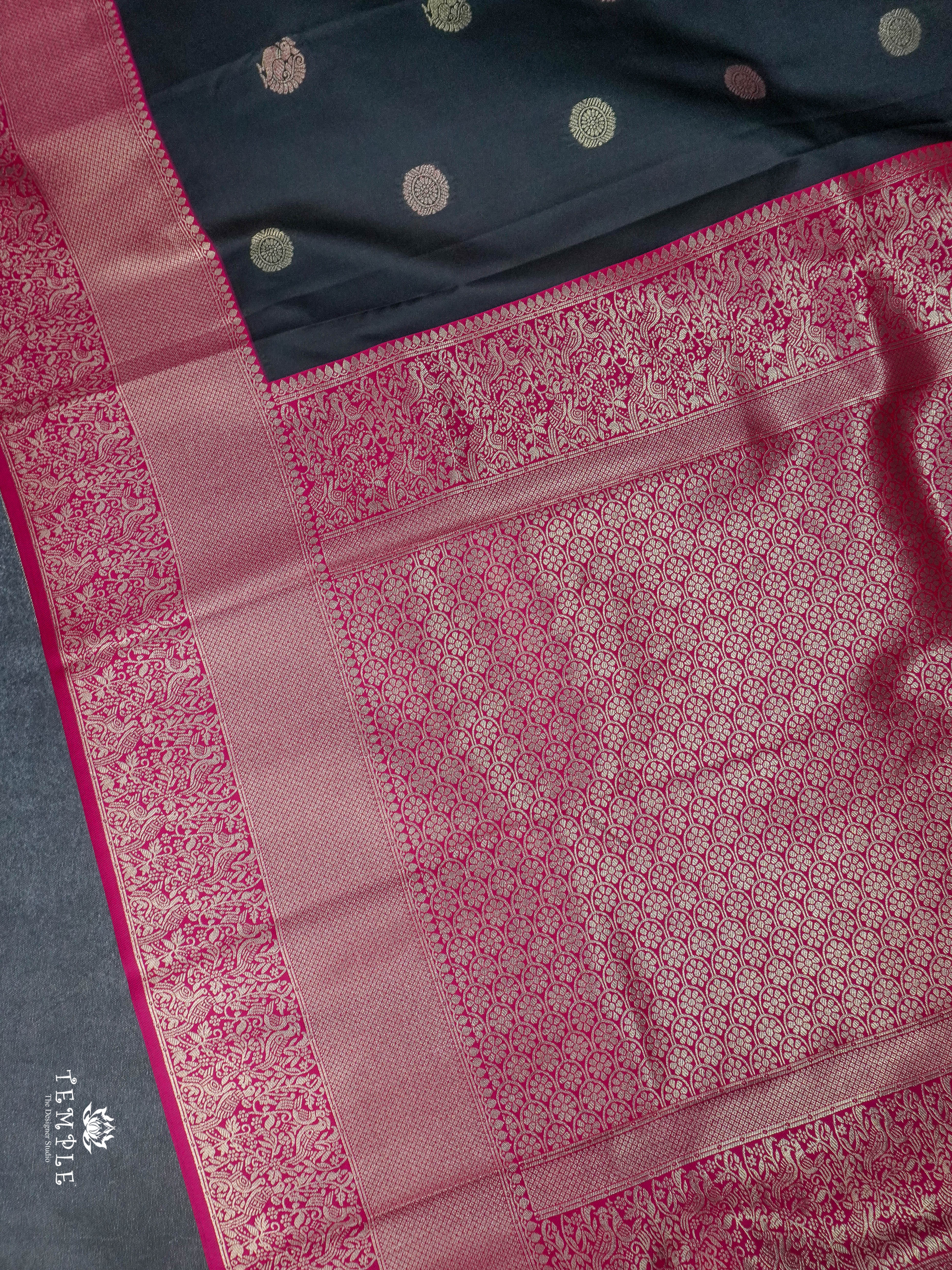 Semi Kanchi Silk Saree With Zari Woven Pattern | TTDS1799