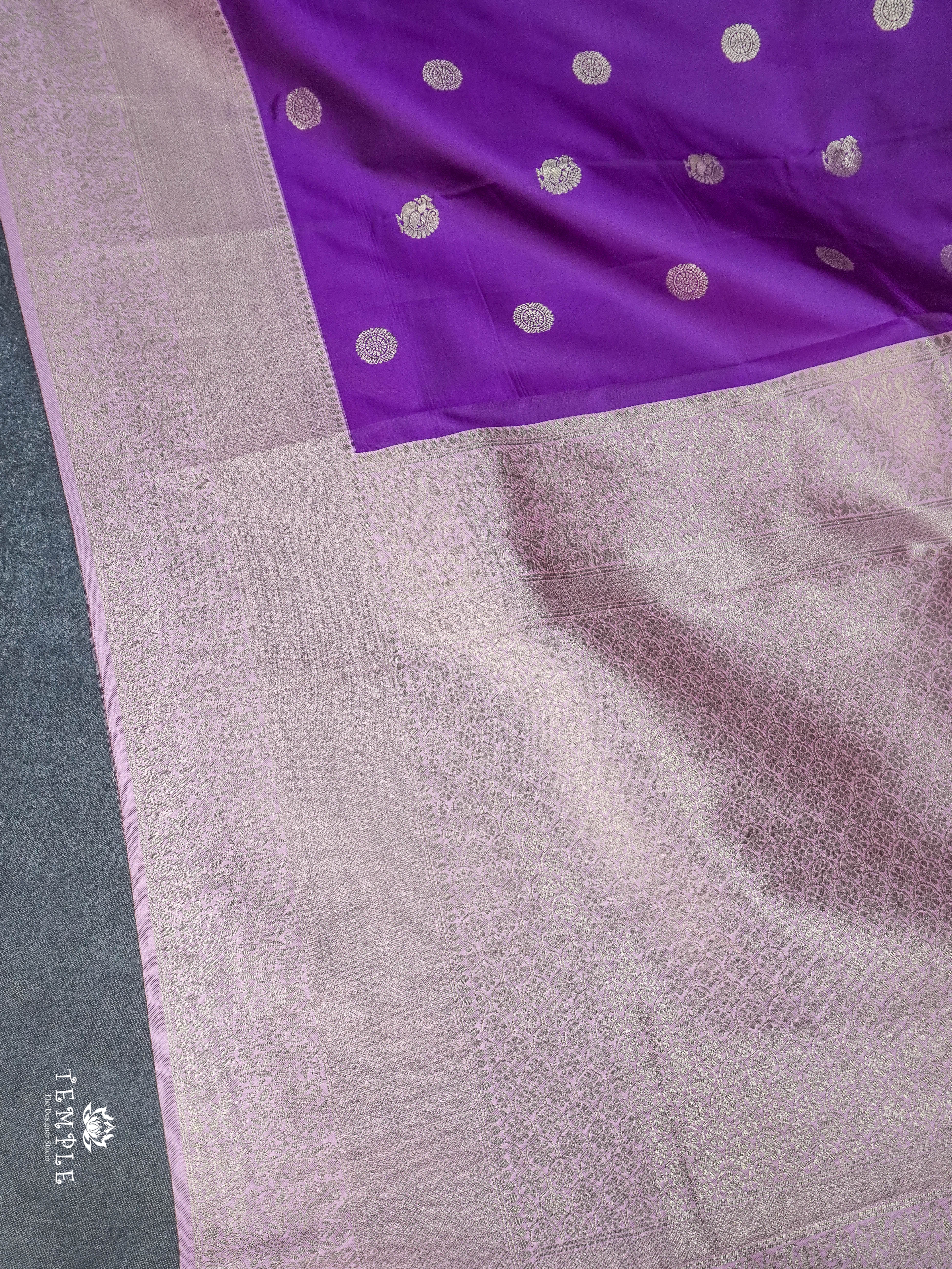 Semi Kanchi Silk Saree With Zari Woven Pattern | TTDS1799