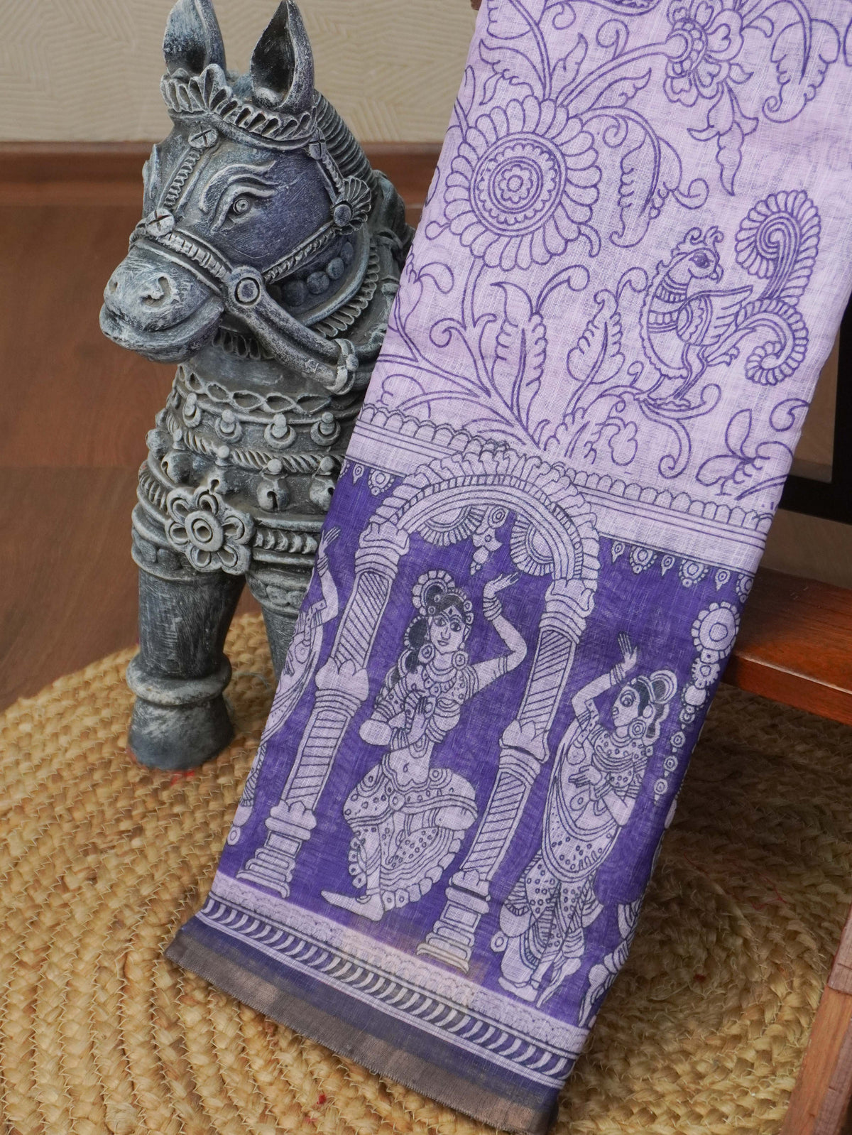 Linen Cotton Saree | TTDS3640