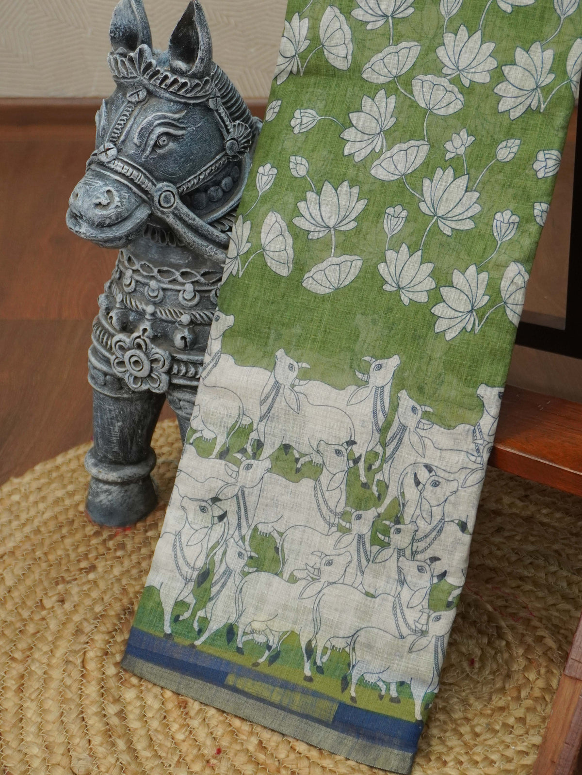 Linen Cotton Saree | TTDS3639