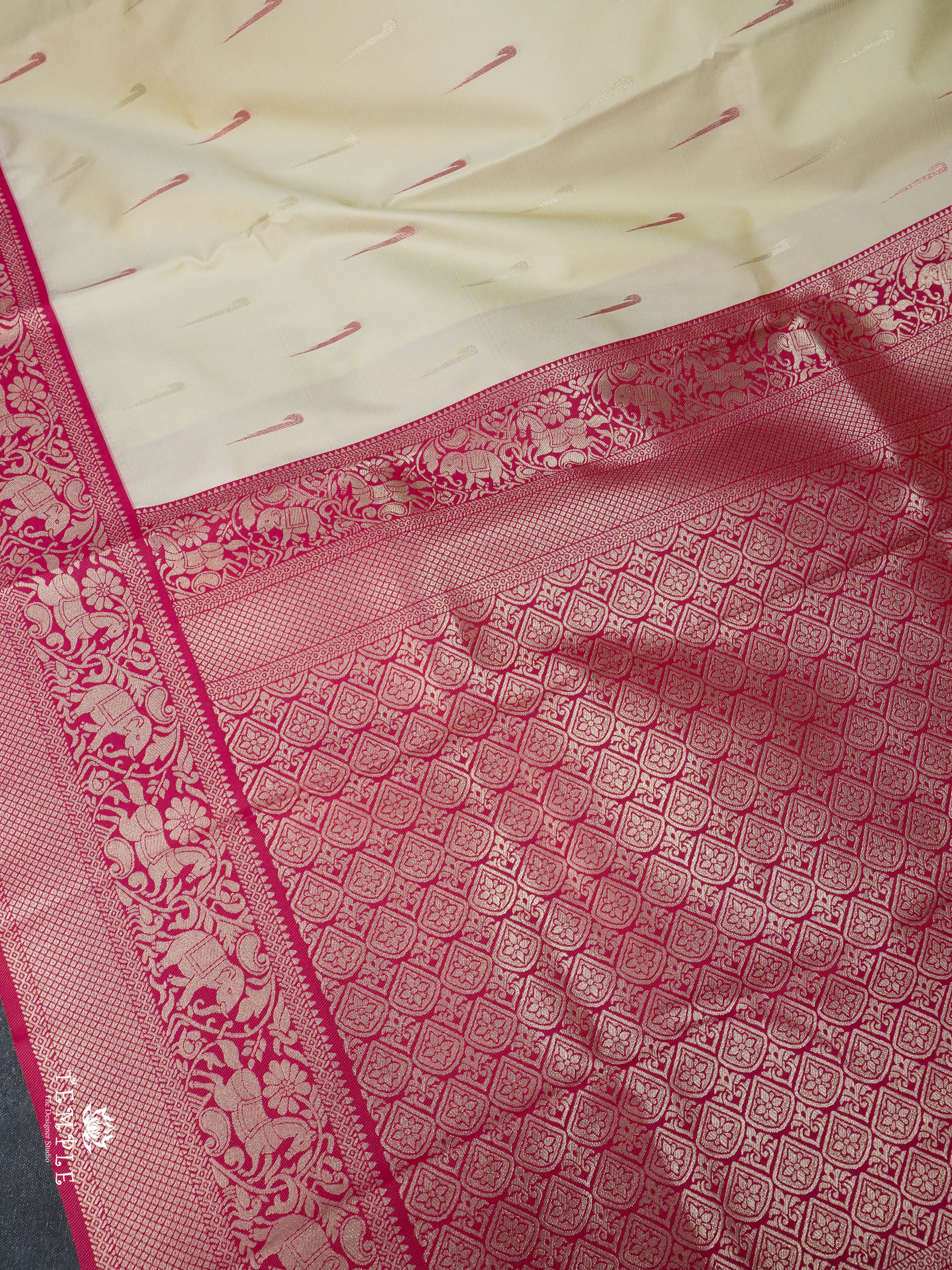 Contemporary Style Semi Kanchi Silk Saree | TTDS1798