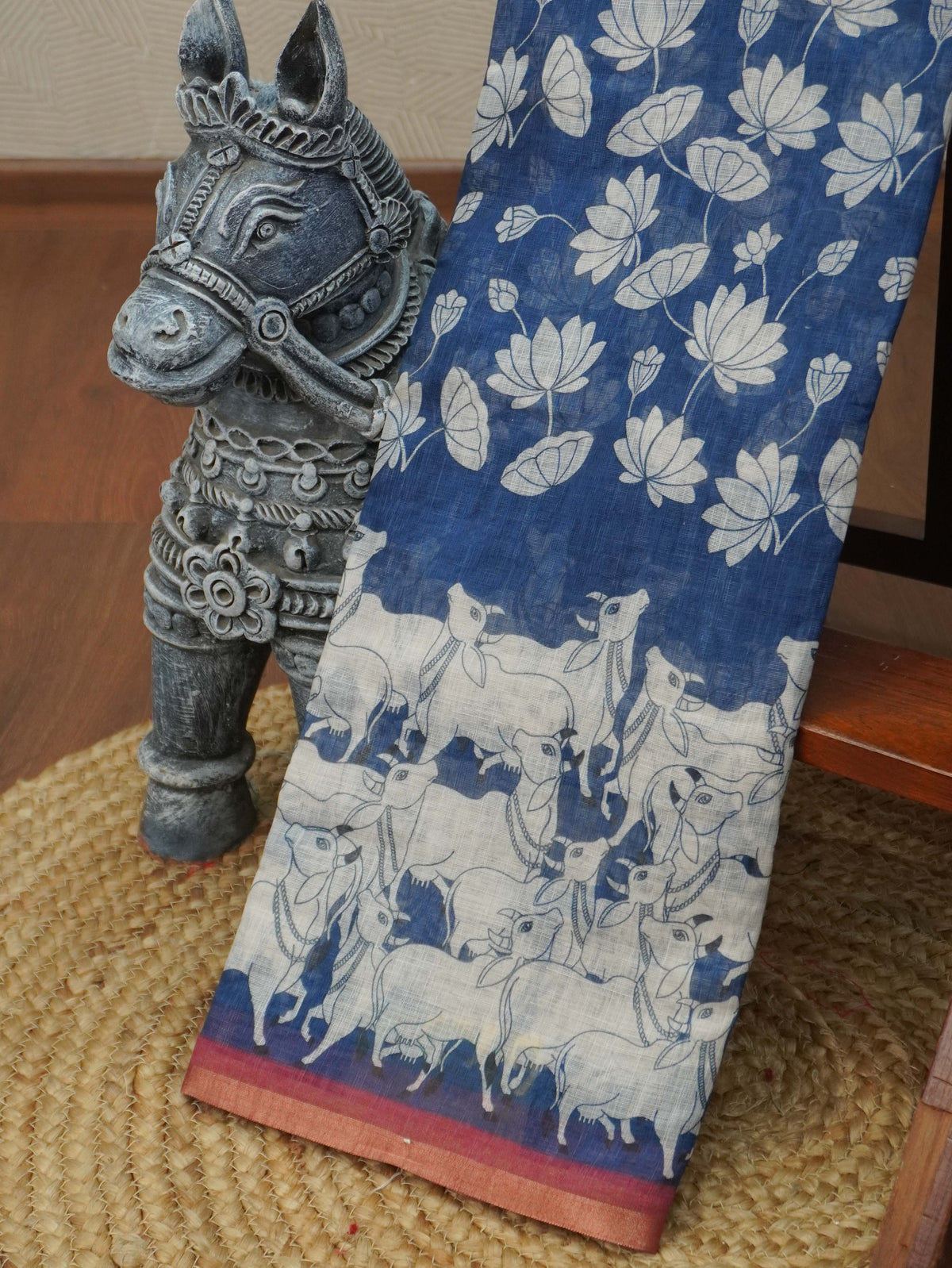 Linen Cotton Saree | TTDS3639
