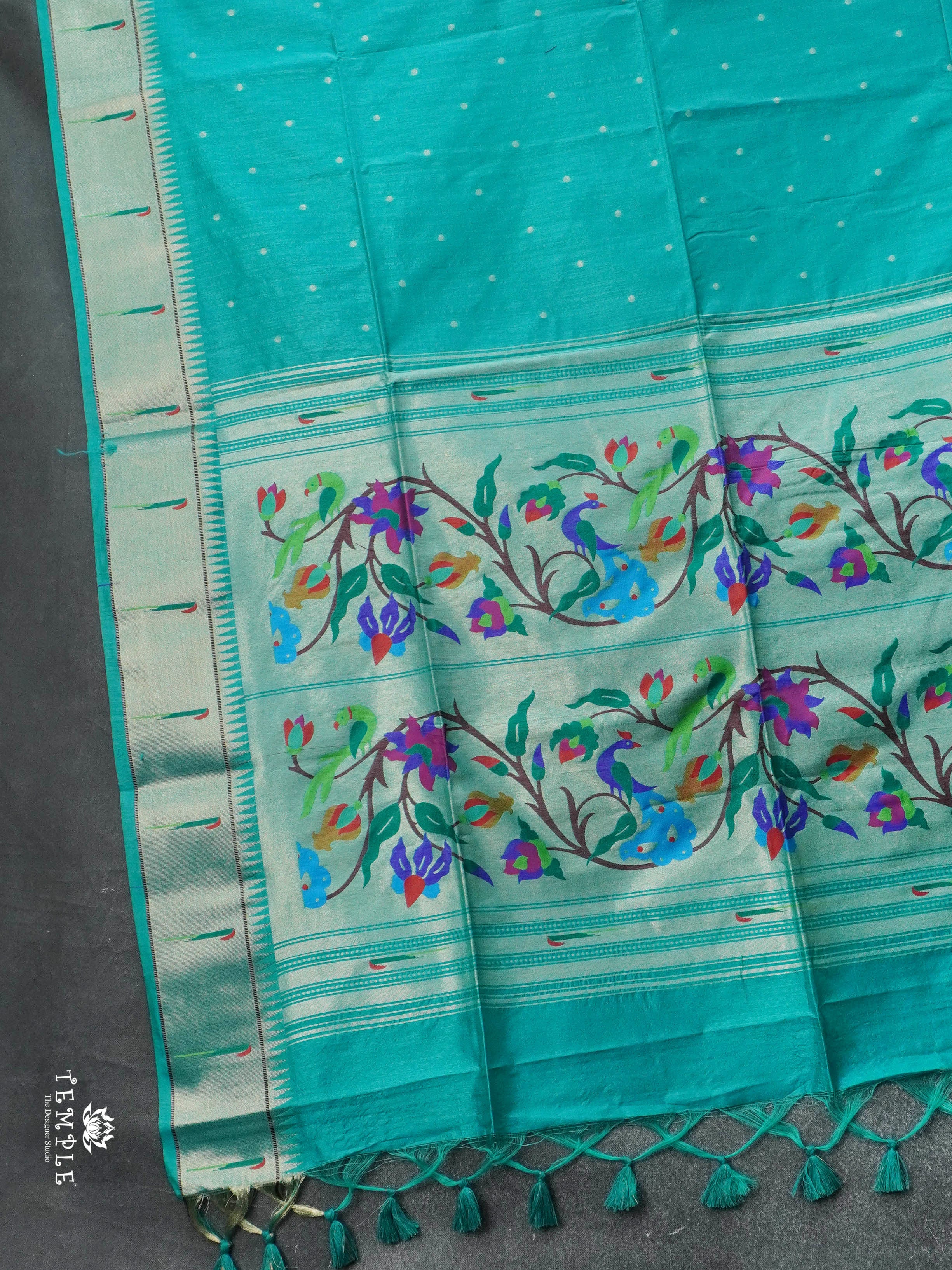 Chanderi Silk Cotton Saree with Paithani | TTDS2795 | PRE BOOKING