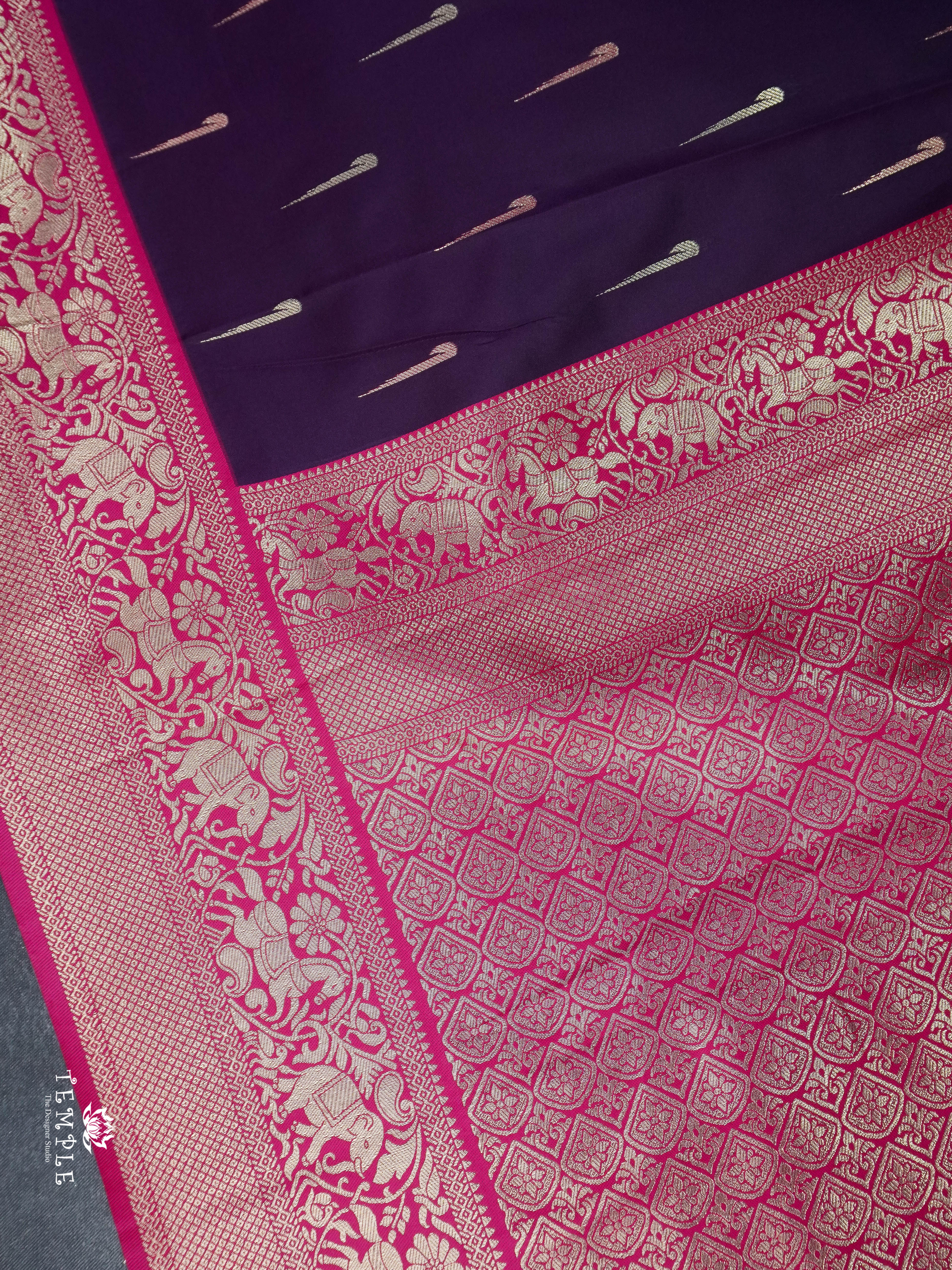 Contemporary Style Semi Kanchi Silk Saree | TTDS1798