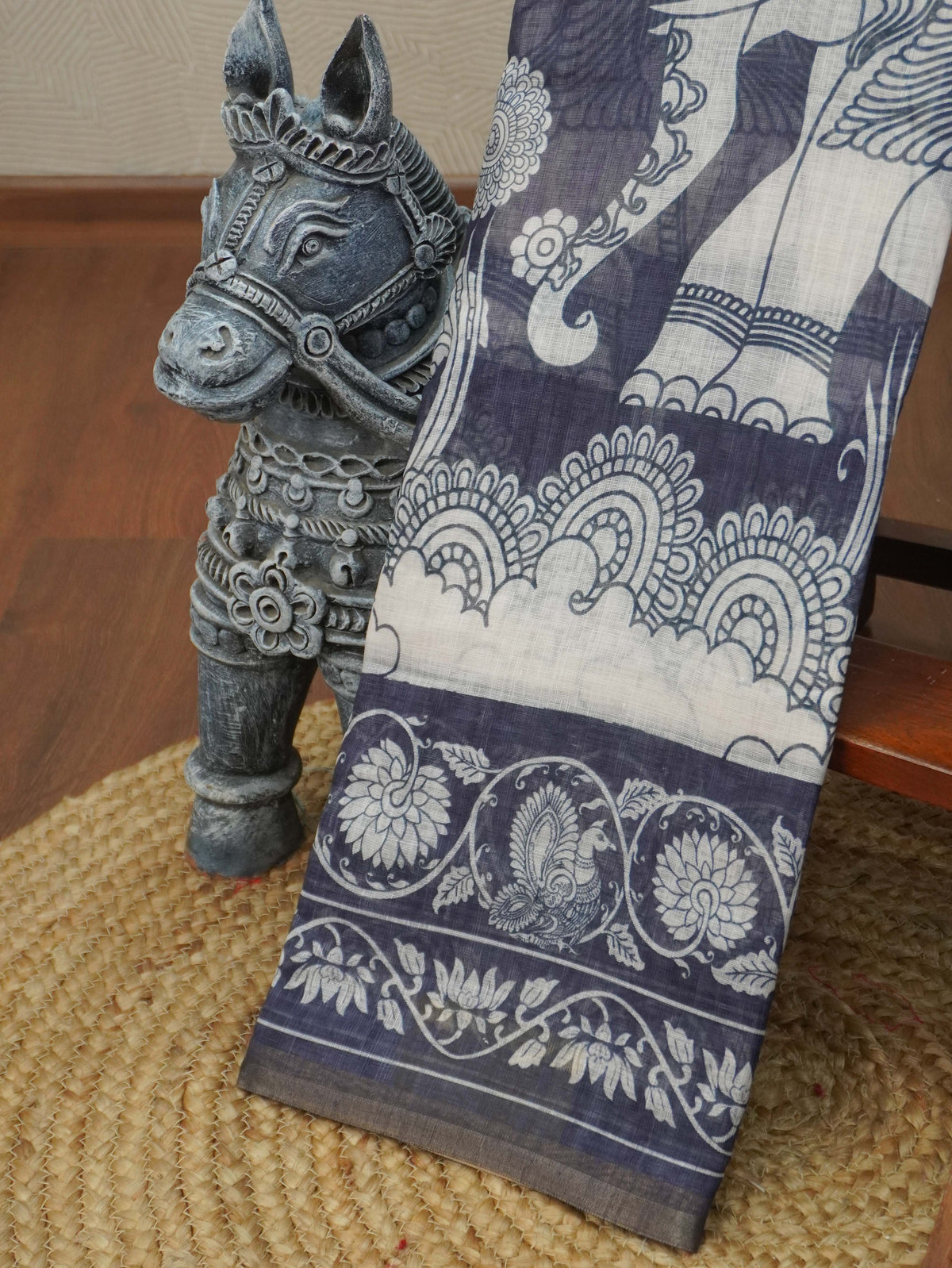 Linen Cotton Saree | TTDS3641