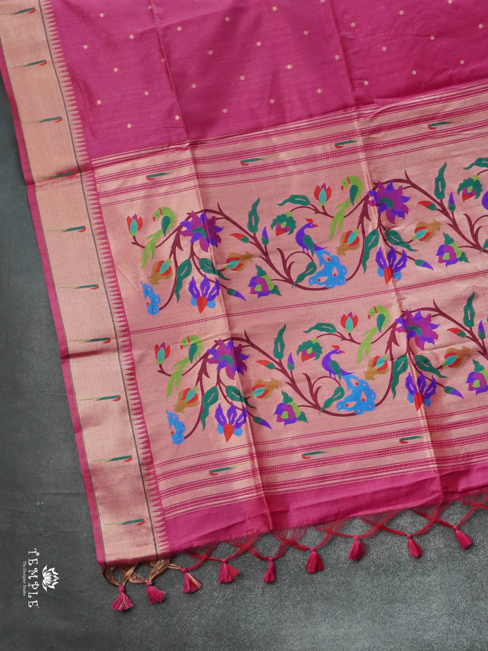 Chanderi Silk Cotton Saree with Paithani | TTDS2795 | PRE BOOKING