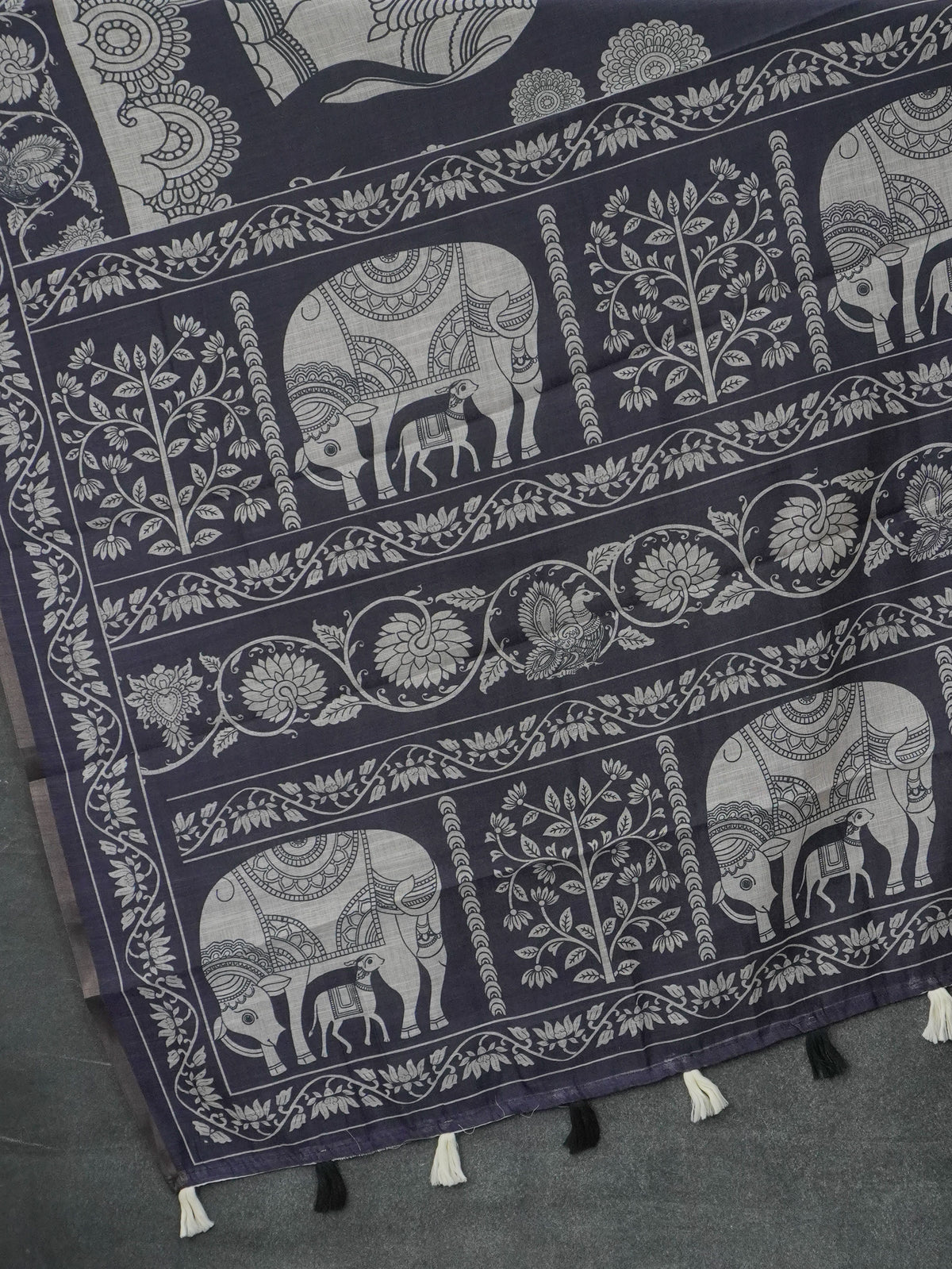 Linen Cotton Saree | TTDS3641
